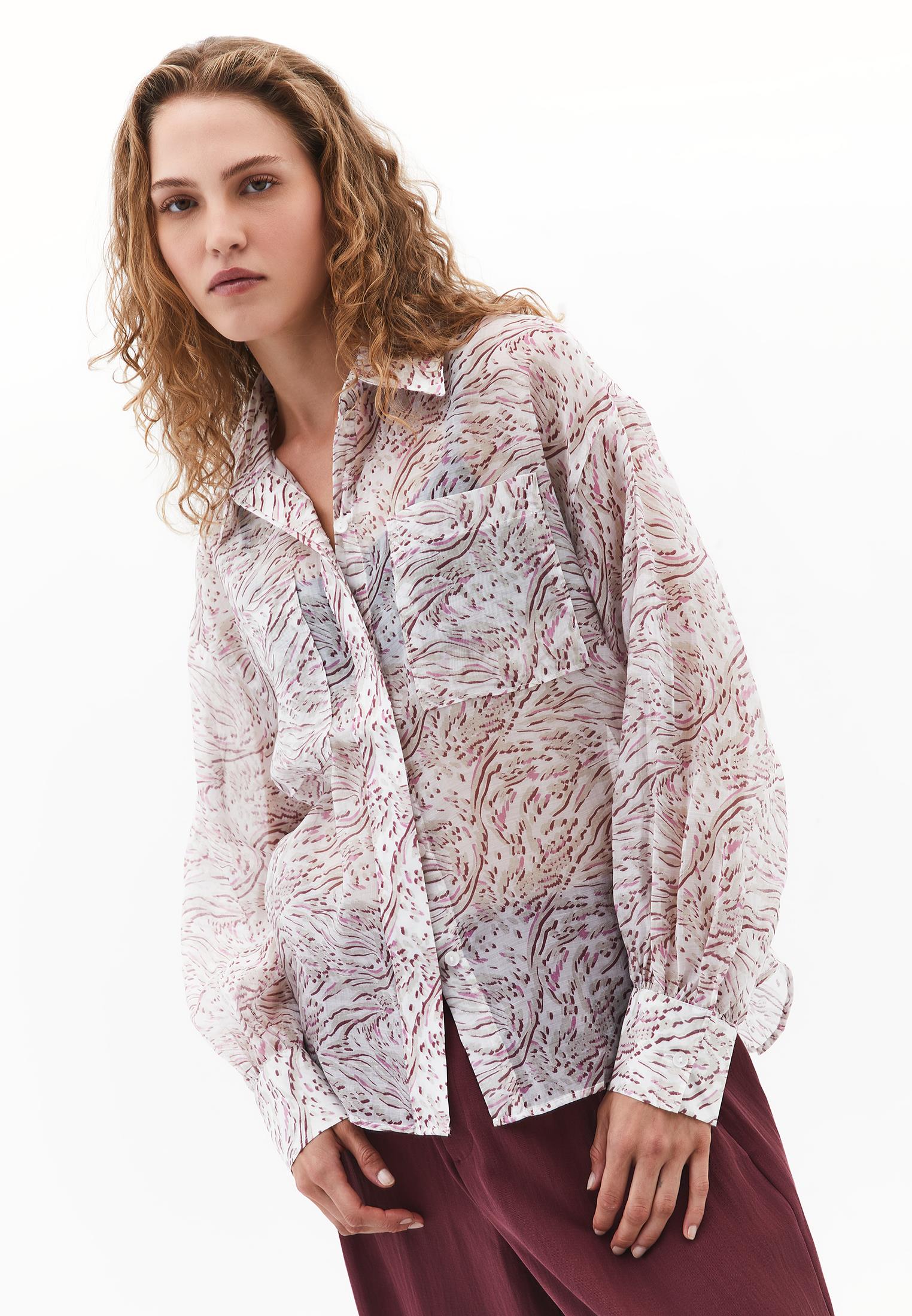 Lyocell Shirt With Button Details - ABSTRACT COMB