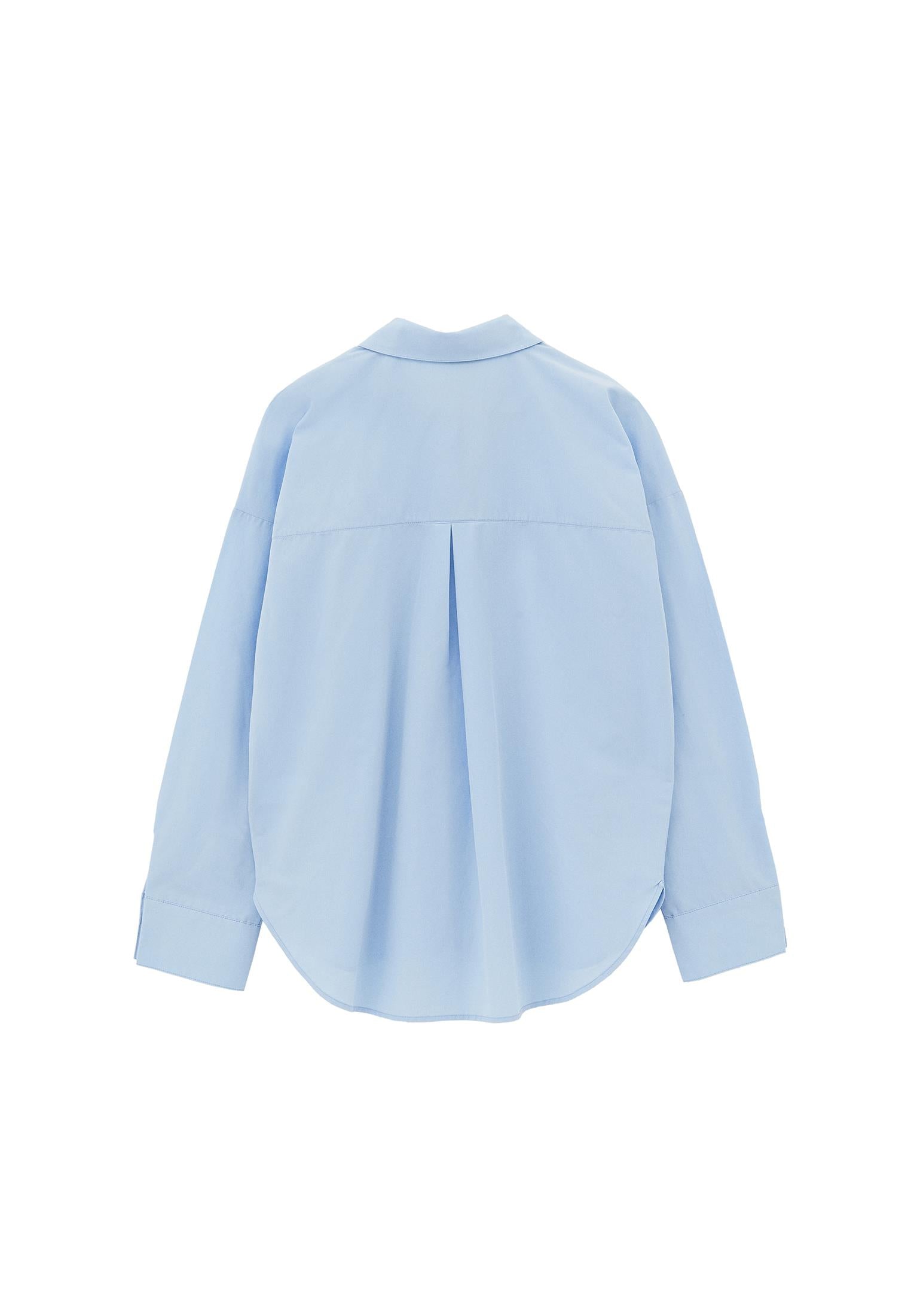 Loose Fit Button Detailed Shirt - AIRY BLUE