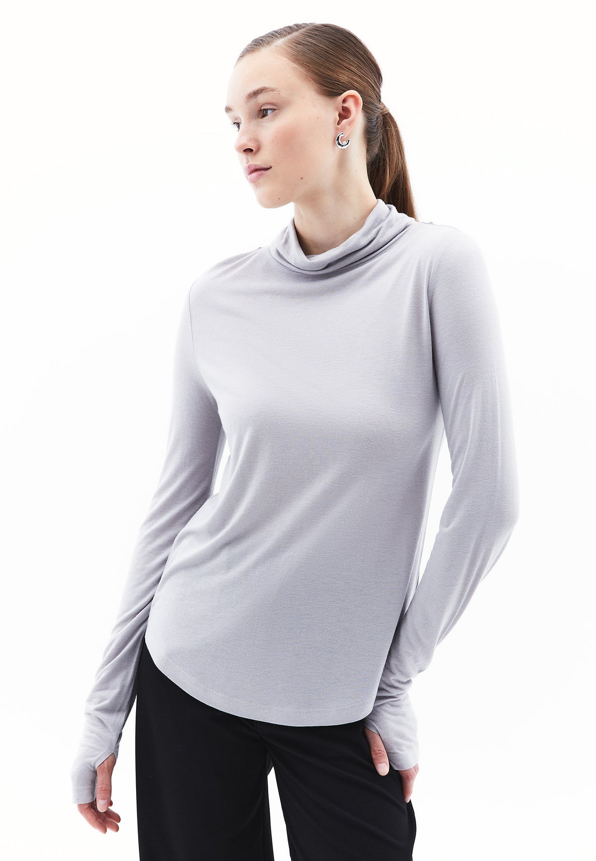 Turtleneck Long Sleeve T-Shirt - ALLOY