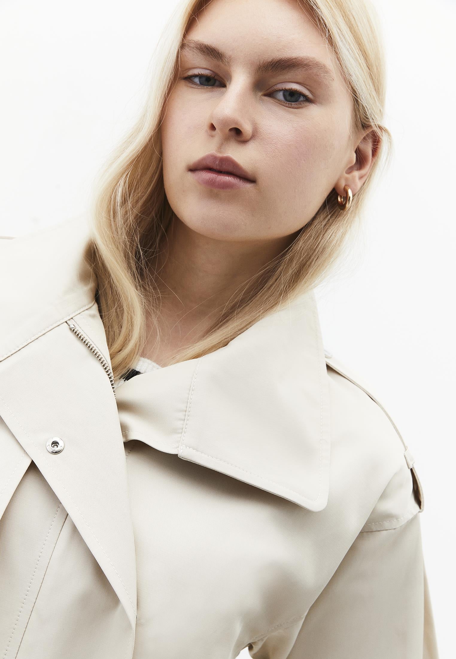Oversize Trenchcoat - ALMOND MILK