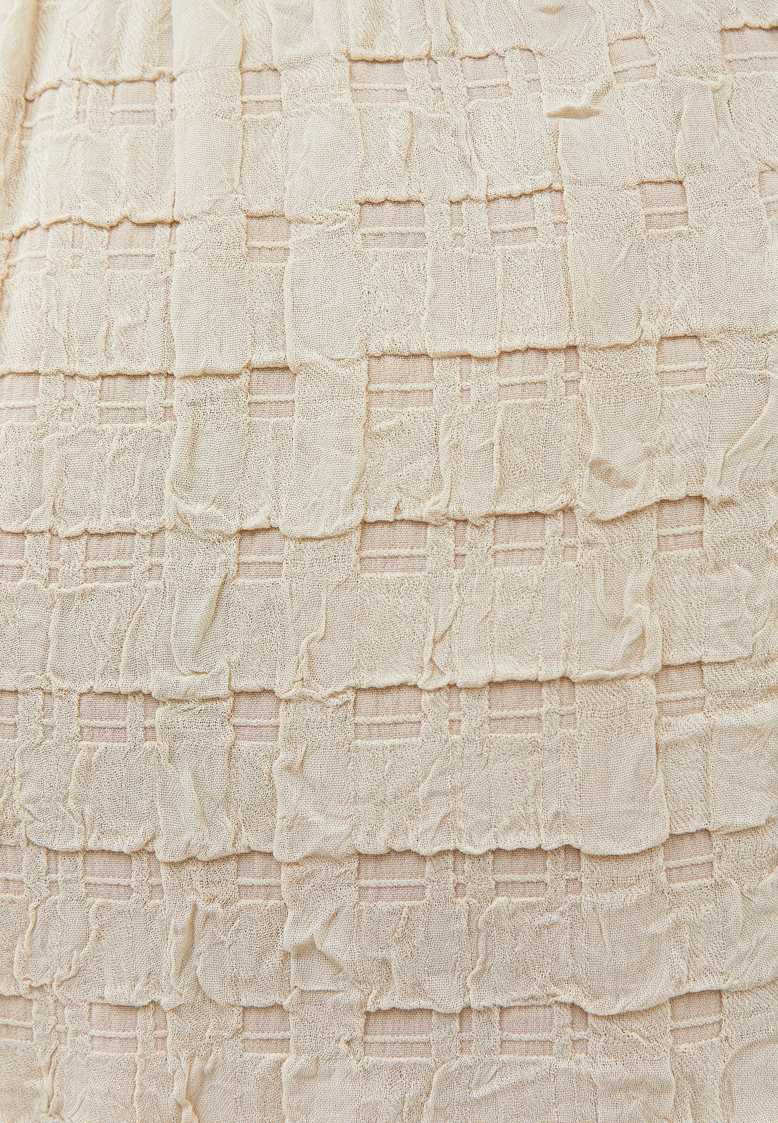 Short Skirt With Lace Details - ALMOND MILK