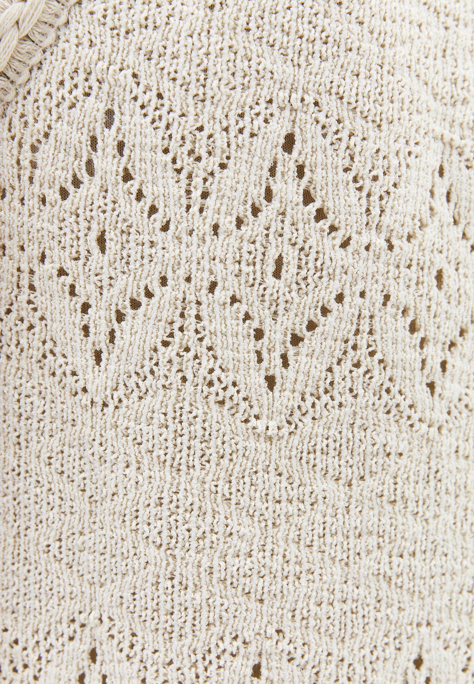 Long Sleeveless Eyelet Jumpsuit - ALMOND MILK