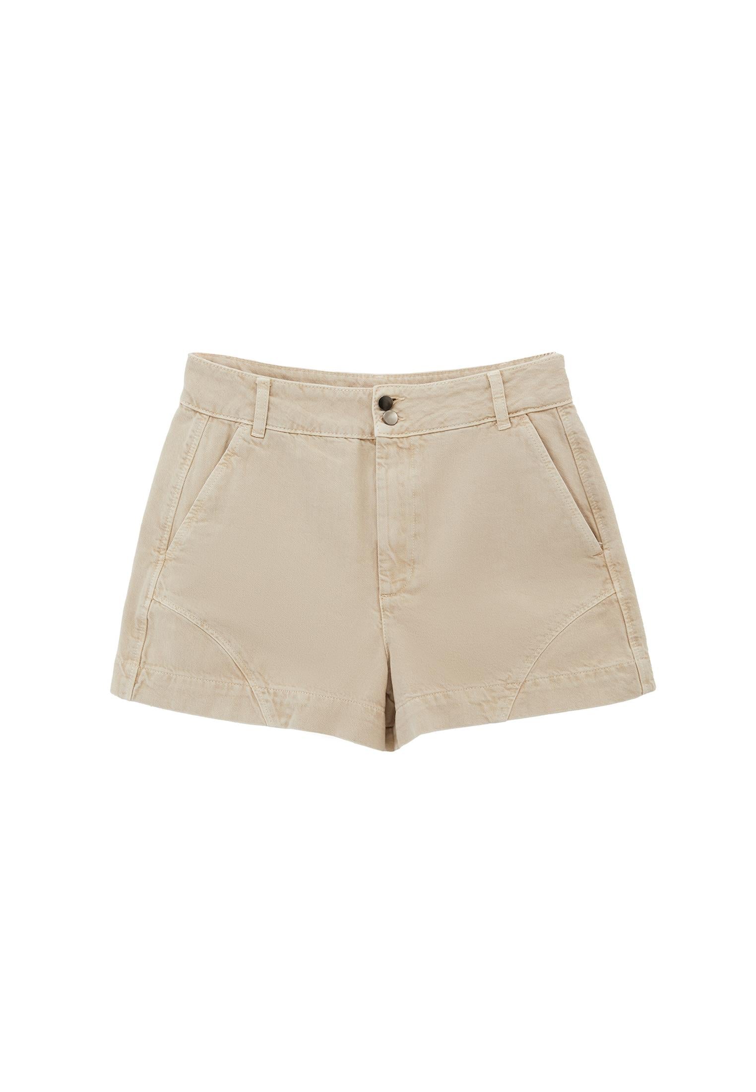 Ultra High Waist Short Shorts - ALMOND MILK