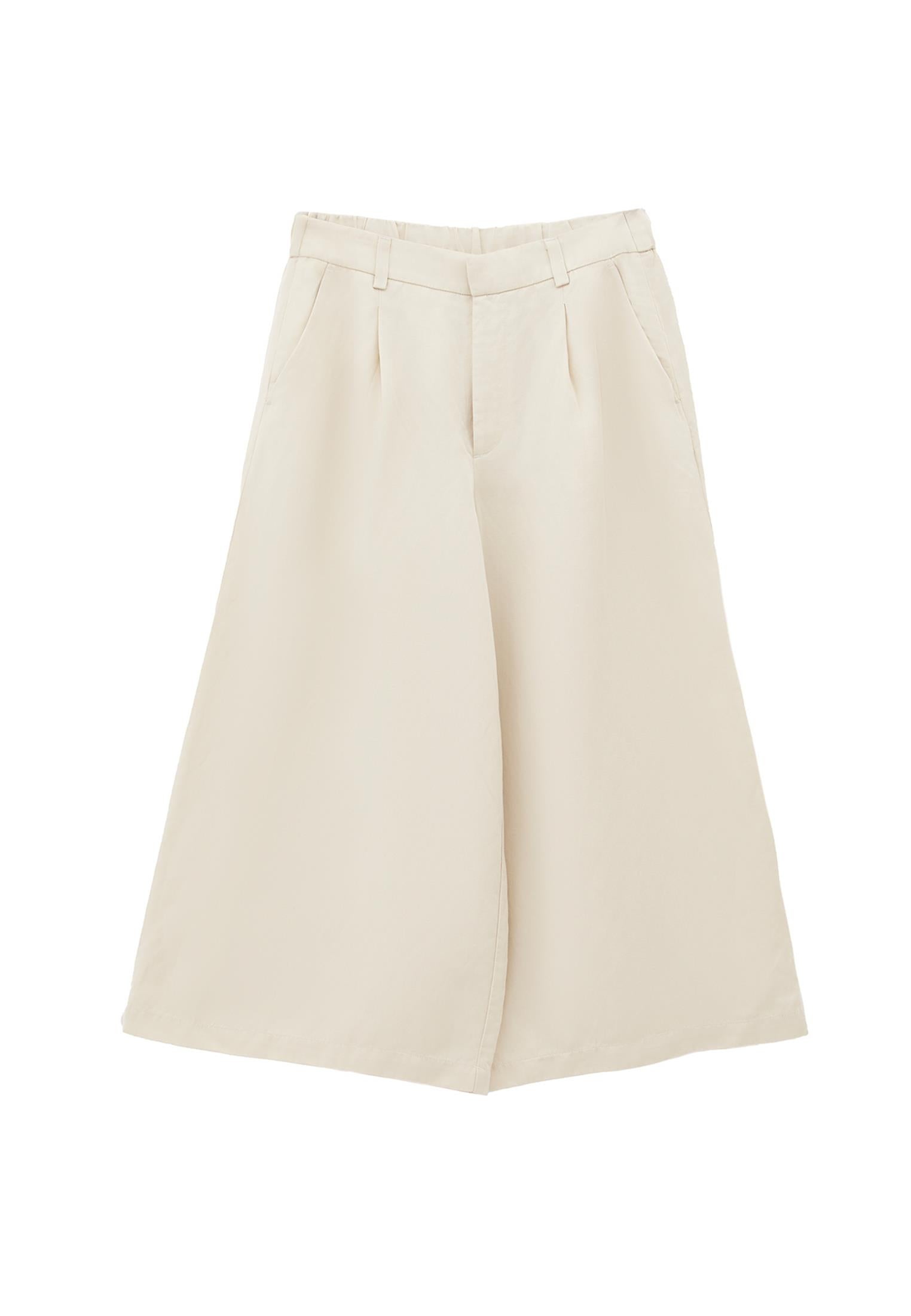 Ultra High Waist Culotte - ALMOND MILK