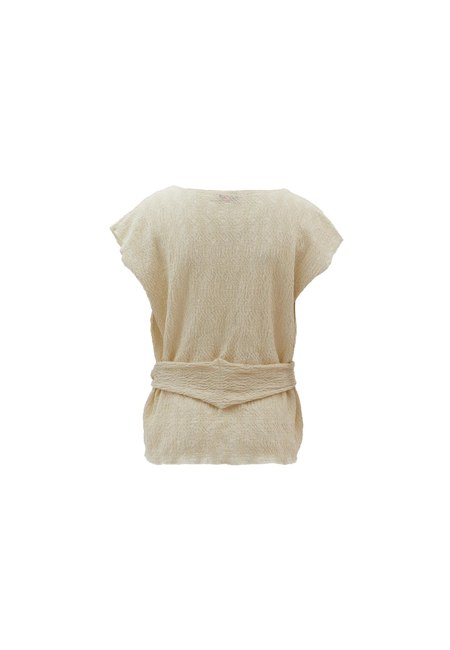 V Neck Loose Blouse - ALMOND MILK