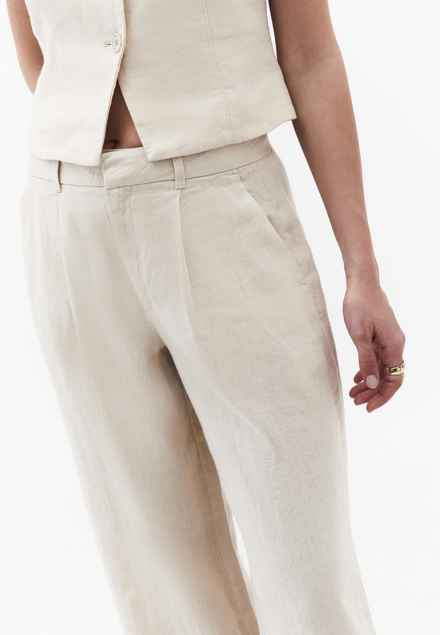 Pleated Wide Leg Pants - ANCIENT SCROLL