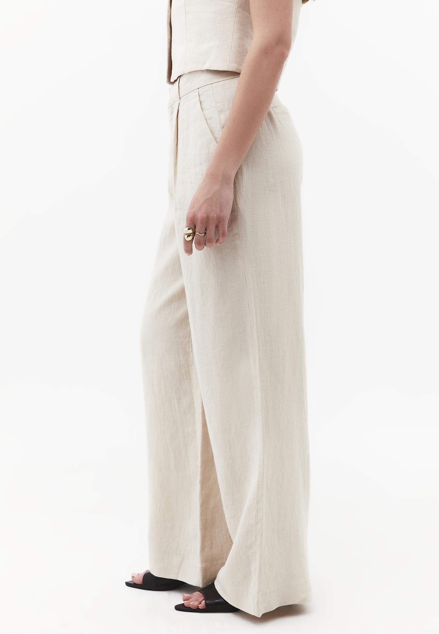 Pleated Wide Leg Pants - ANCIENT SCROLL