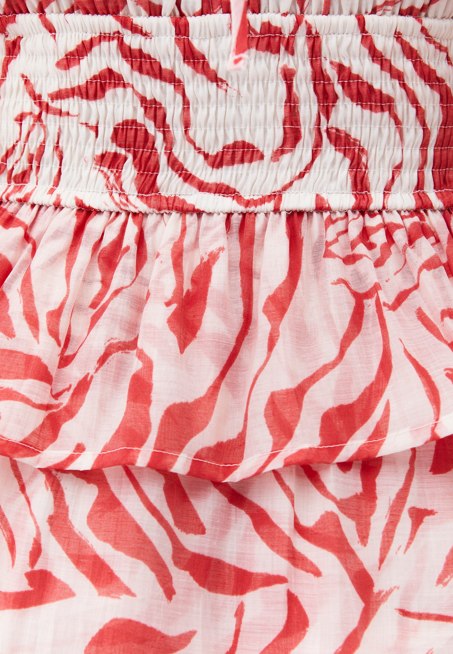 Square Neck Printed Maxi Long Dress With Ruffle Details - ANIMAL COMB