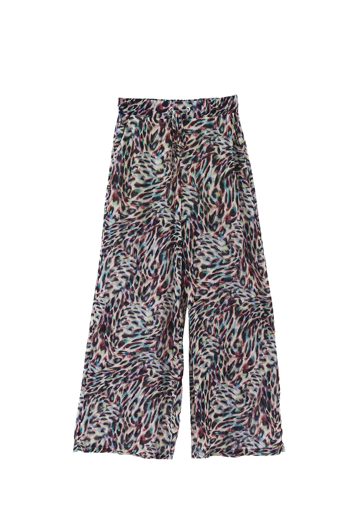 Wide Leg High Waist Pants - ANIMAL COMB