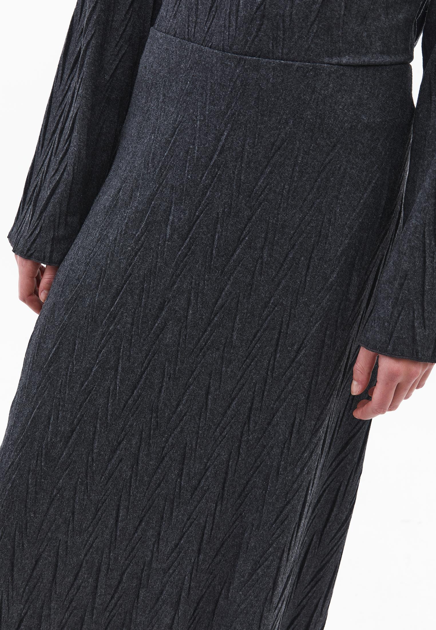 Asymmetric Maxi Skirt - ANTHRA MELANGE