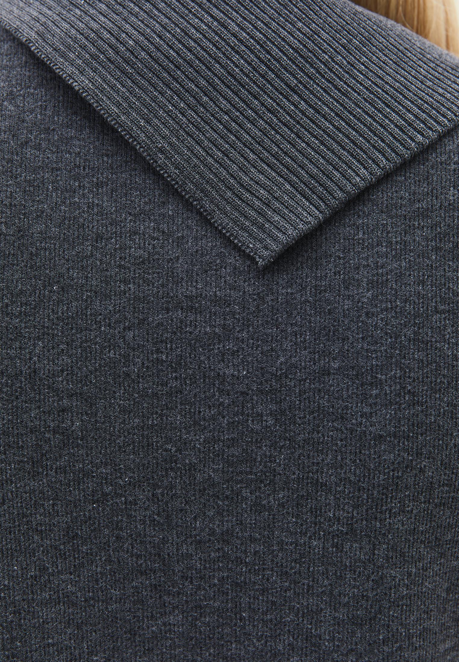 Standard Vest With High Collar And Button Details - ANTHRA MELANGE
