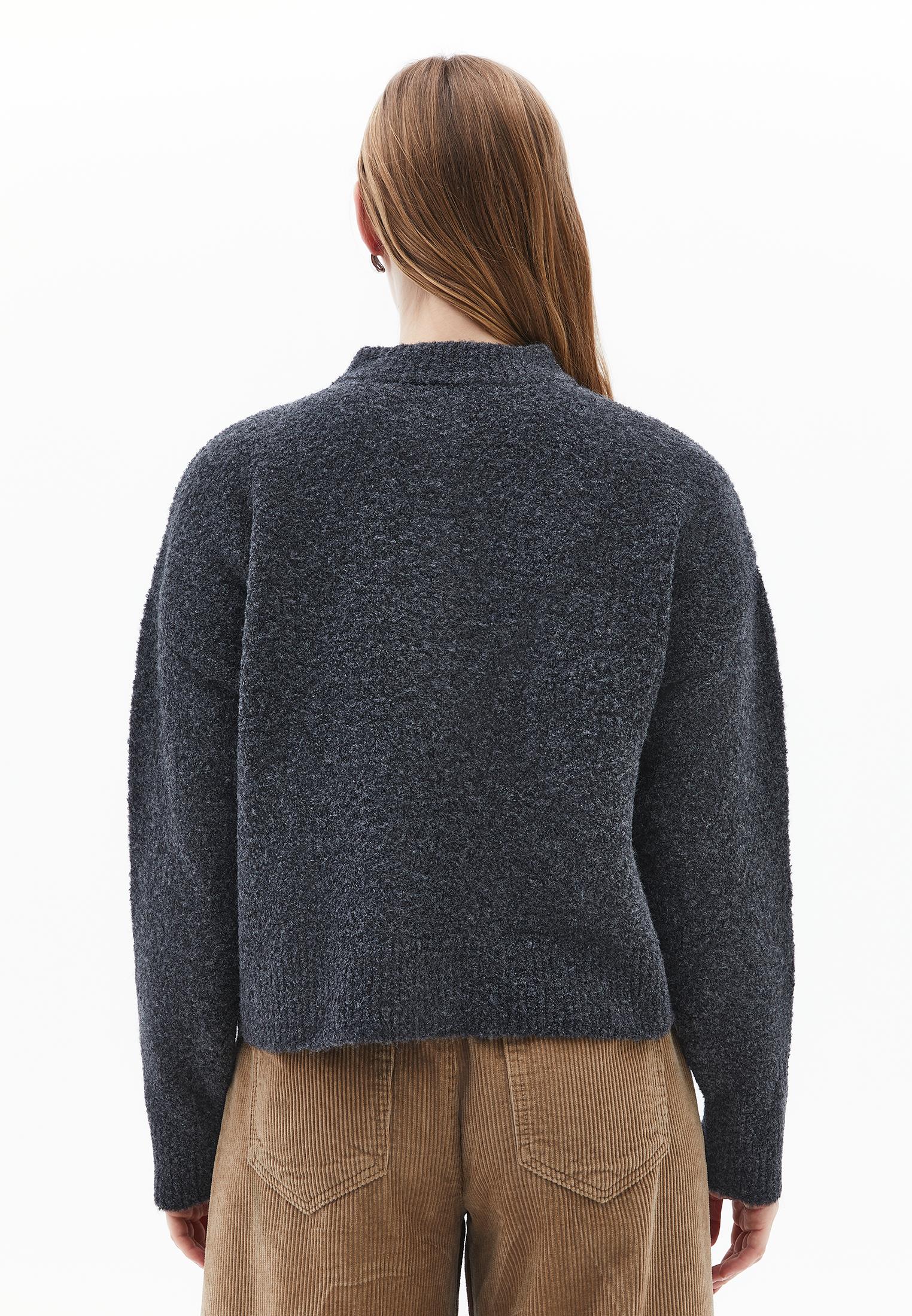 Soft Long Sleeved Cardigan - ANTHRA MELANGE