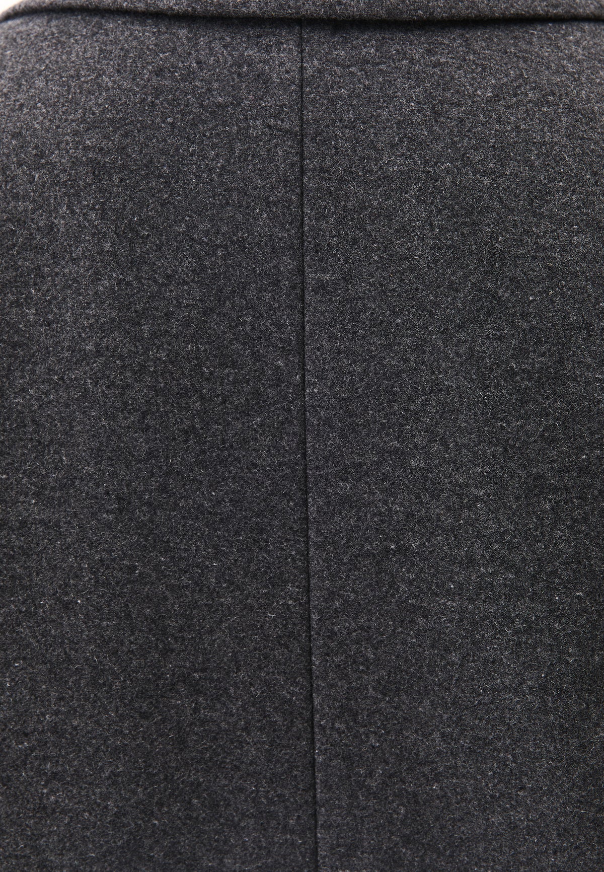 Long Double Breasted Pocket Detail Coat - ANTHRA MELANGE