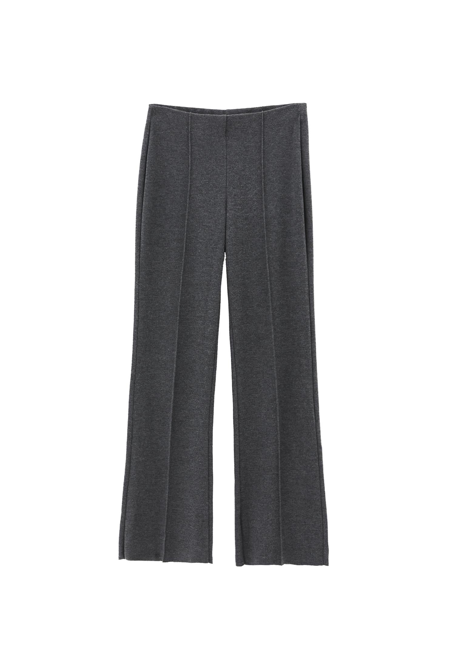 High Waist Spanish Leg Pants - ANTHRA MELANGE