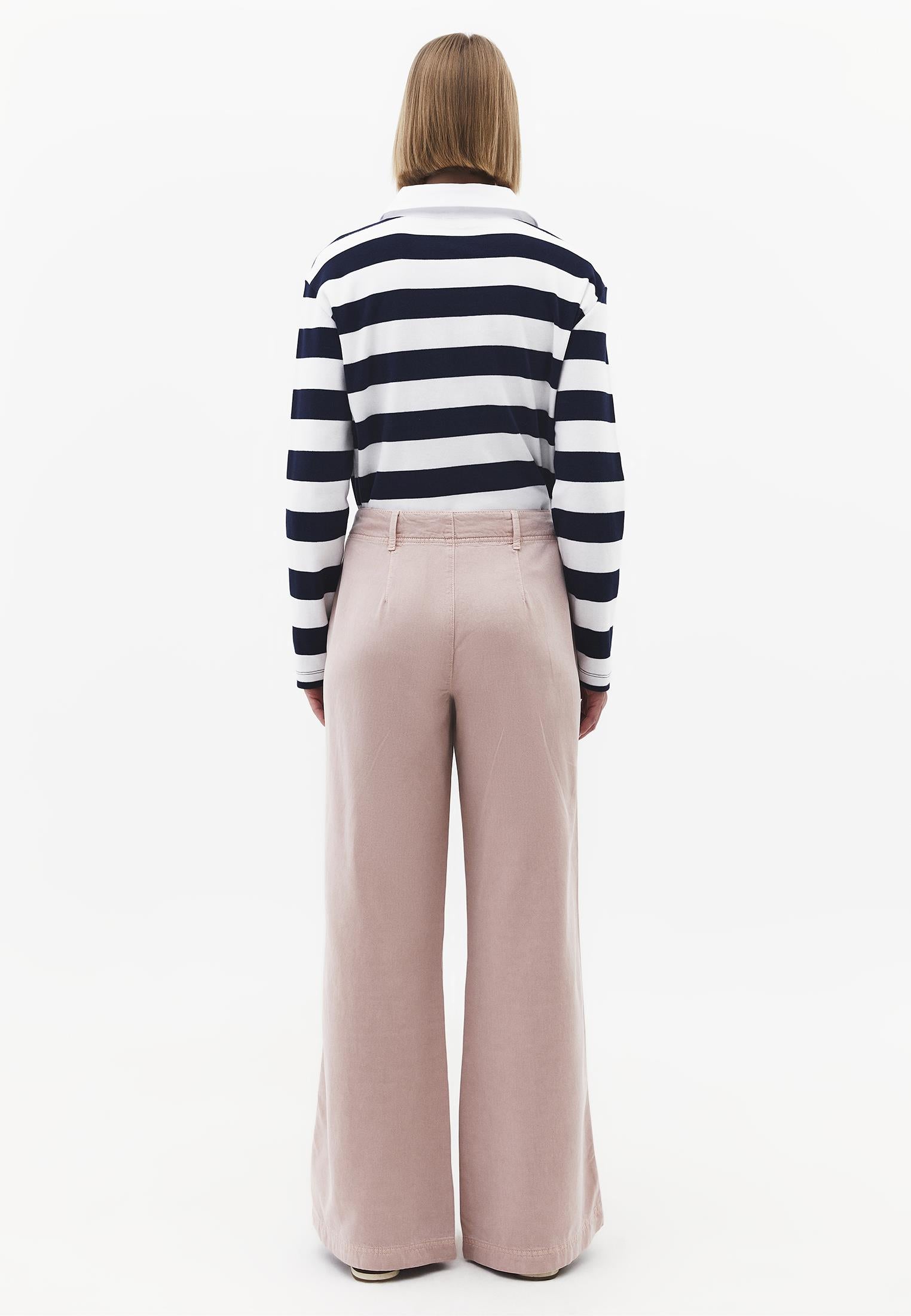 Wide Leg High Waist Pants - ANTIK ADOBE ROSE