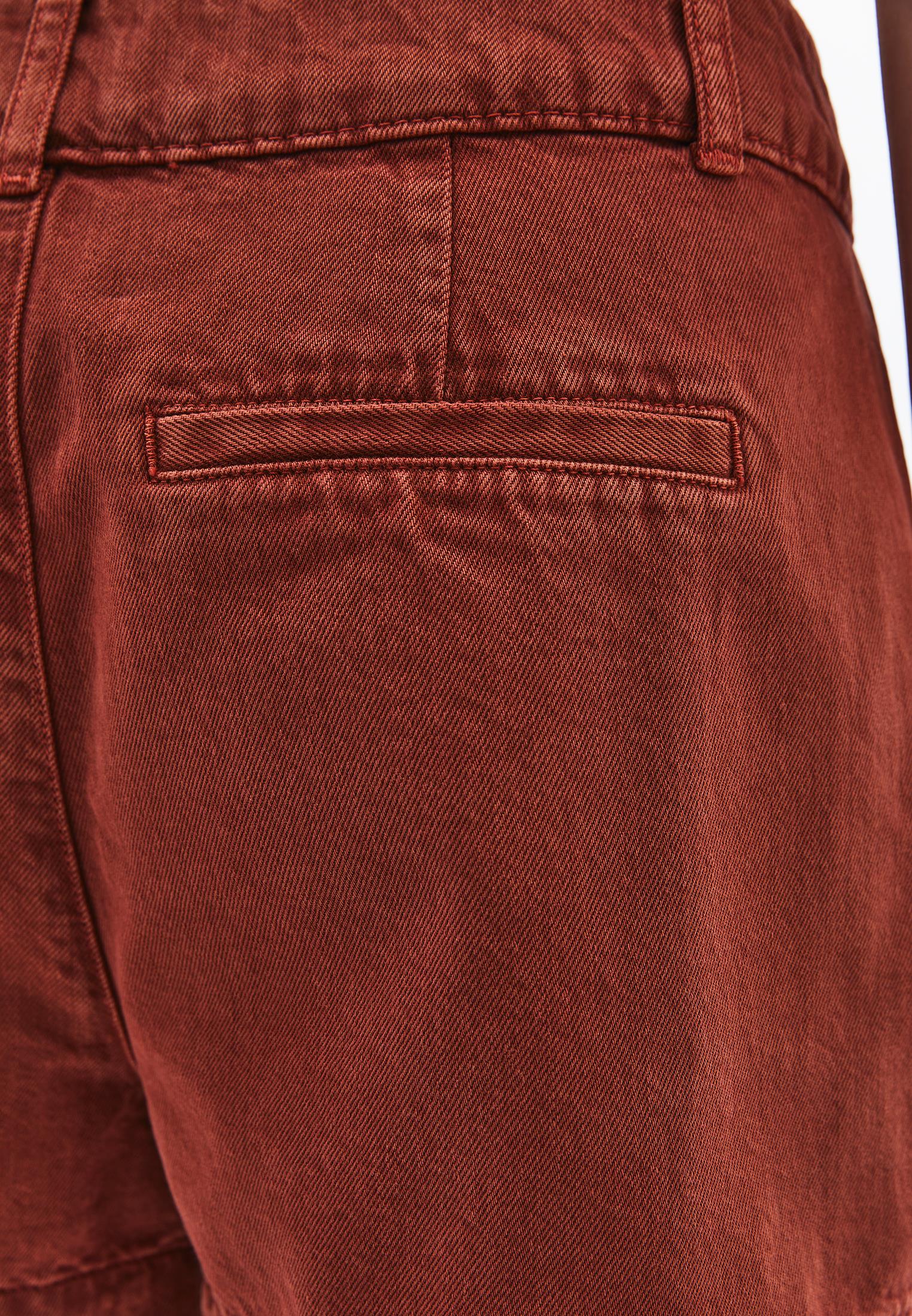 Ultra High Waist Rivet Detailed Shorts - ANTIK BRANDY BROWN