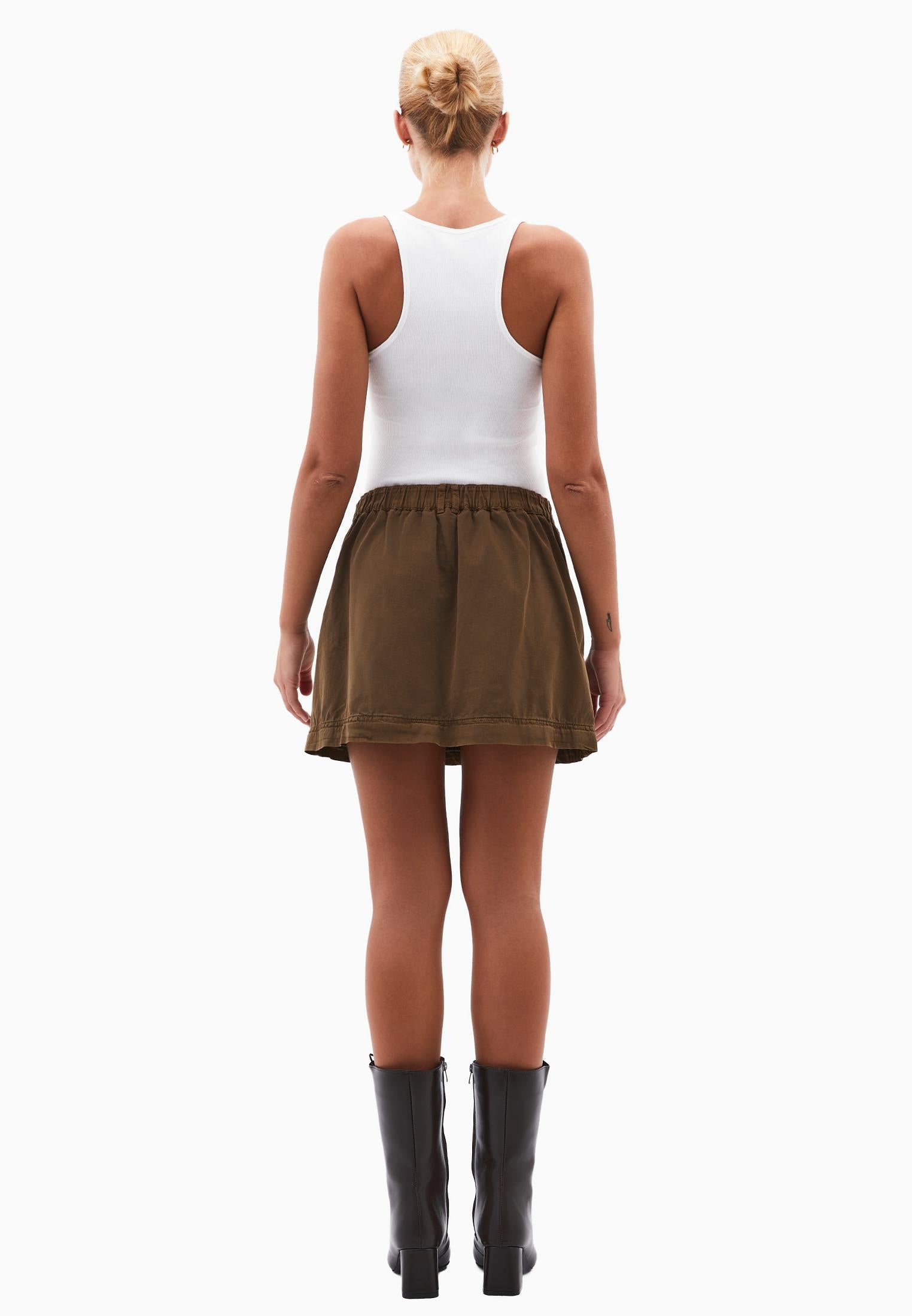 Bouclé Pocket Detailed A-Line Long Skirt - ANTIK CARAFE