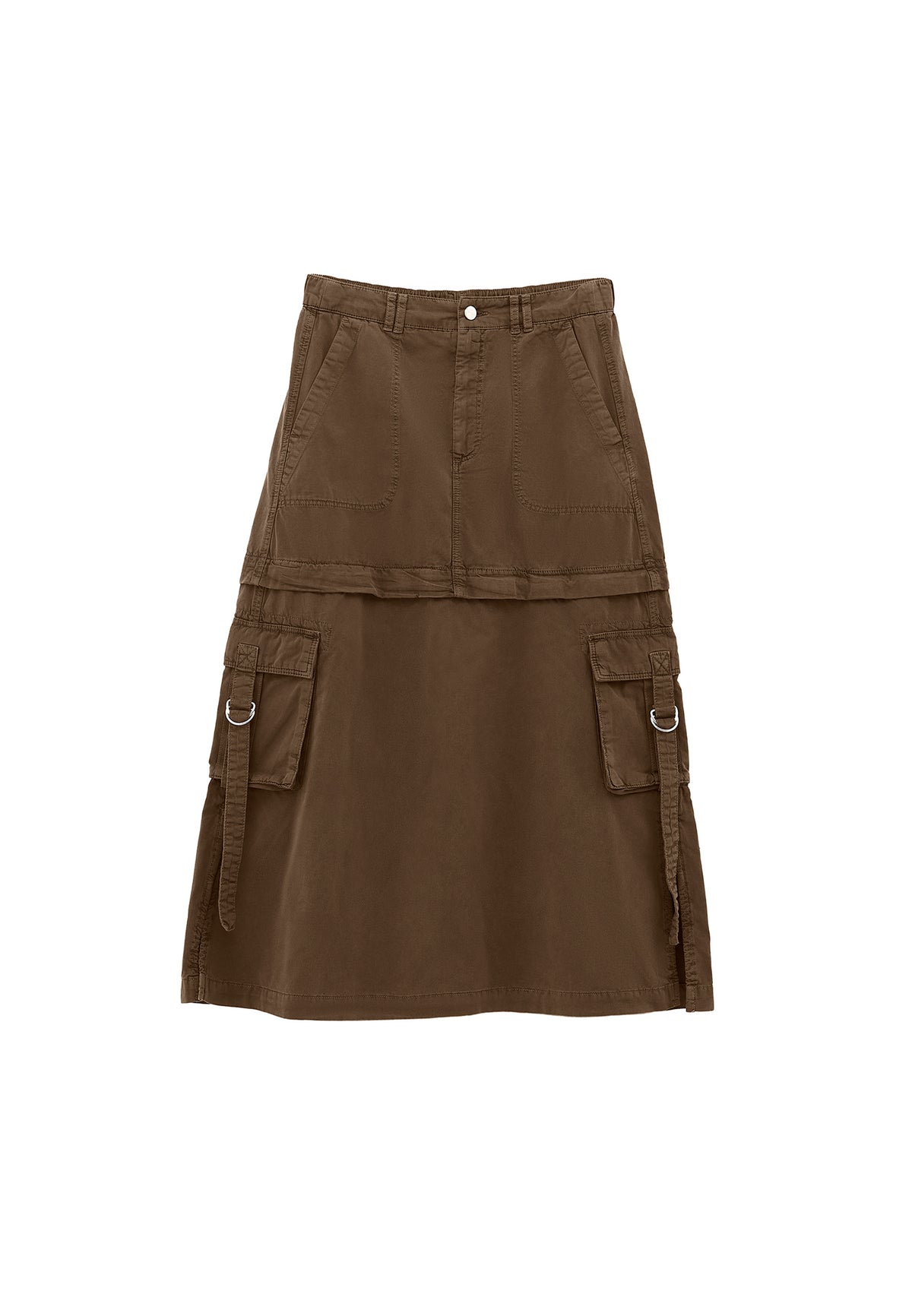 Bouclé Pocket Detailed A-Line Long Skirt - ANTIK CARAFE