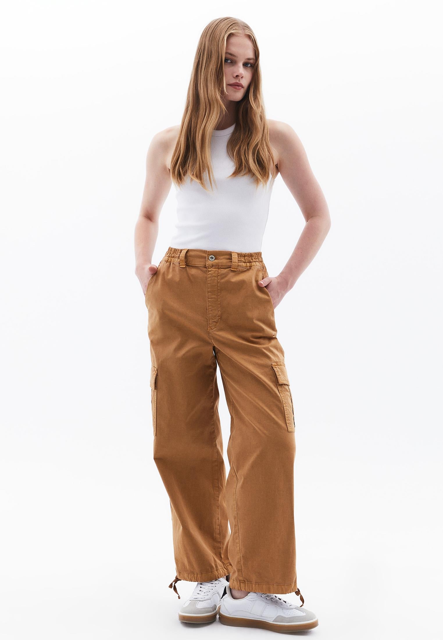 Jogger Hem High Waist Pants - ANTIK CHIPMUNK
