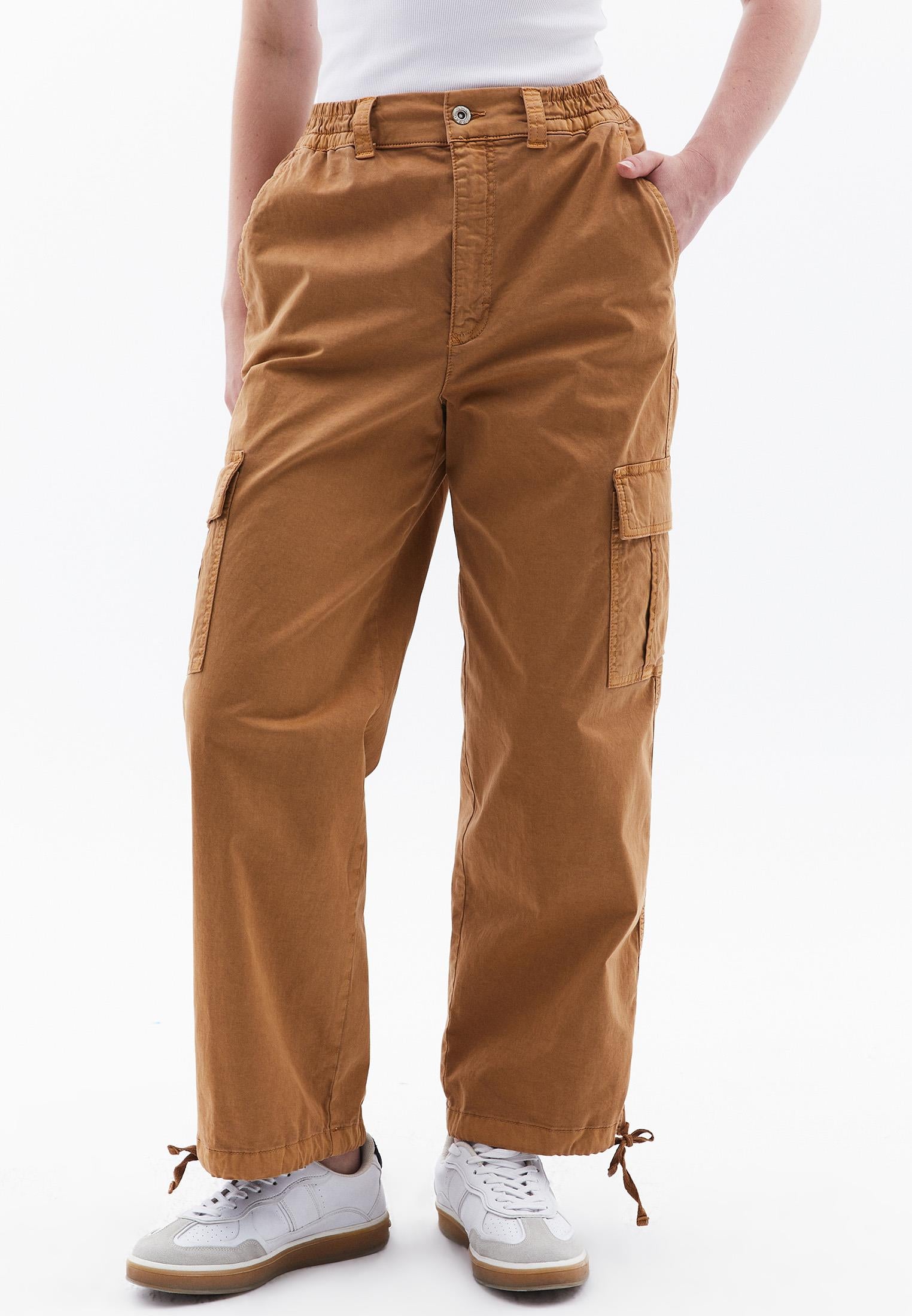Jogger Hem High Waist Pants - ANTIK CHIPMUNK