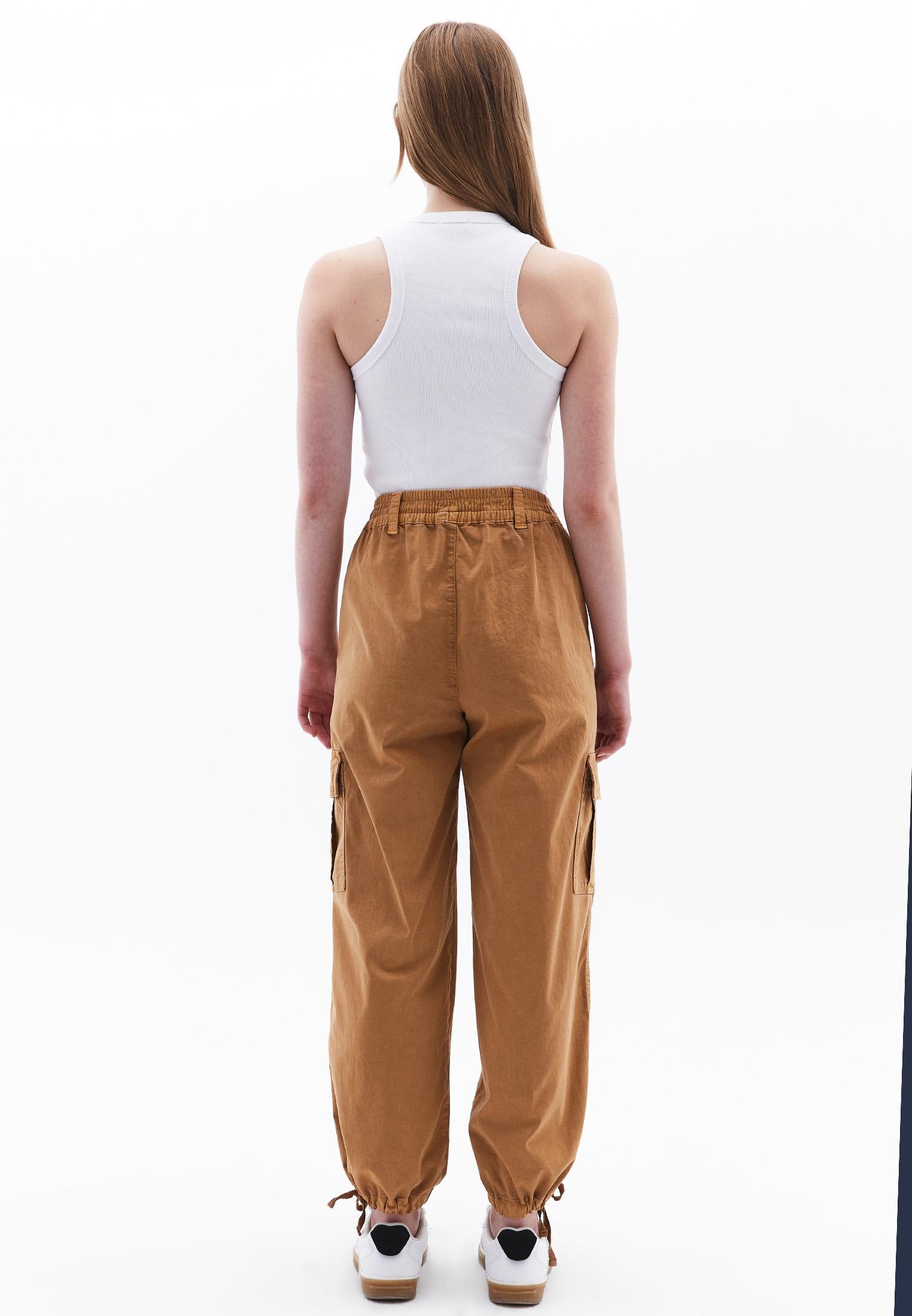 Jogger Hem High Waist Pants - ANTIK CHIPMUNK