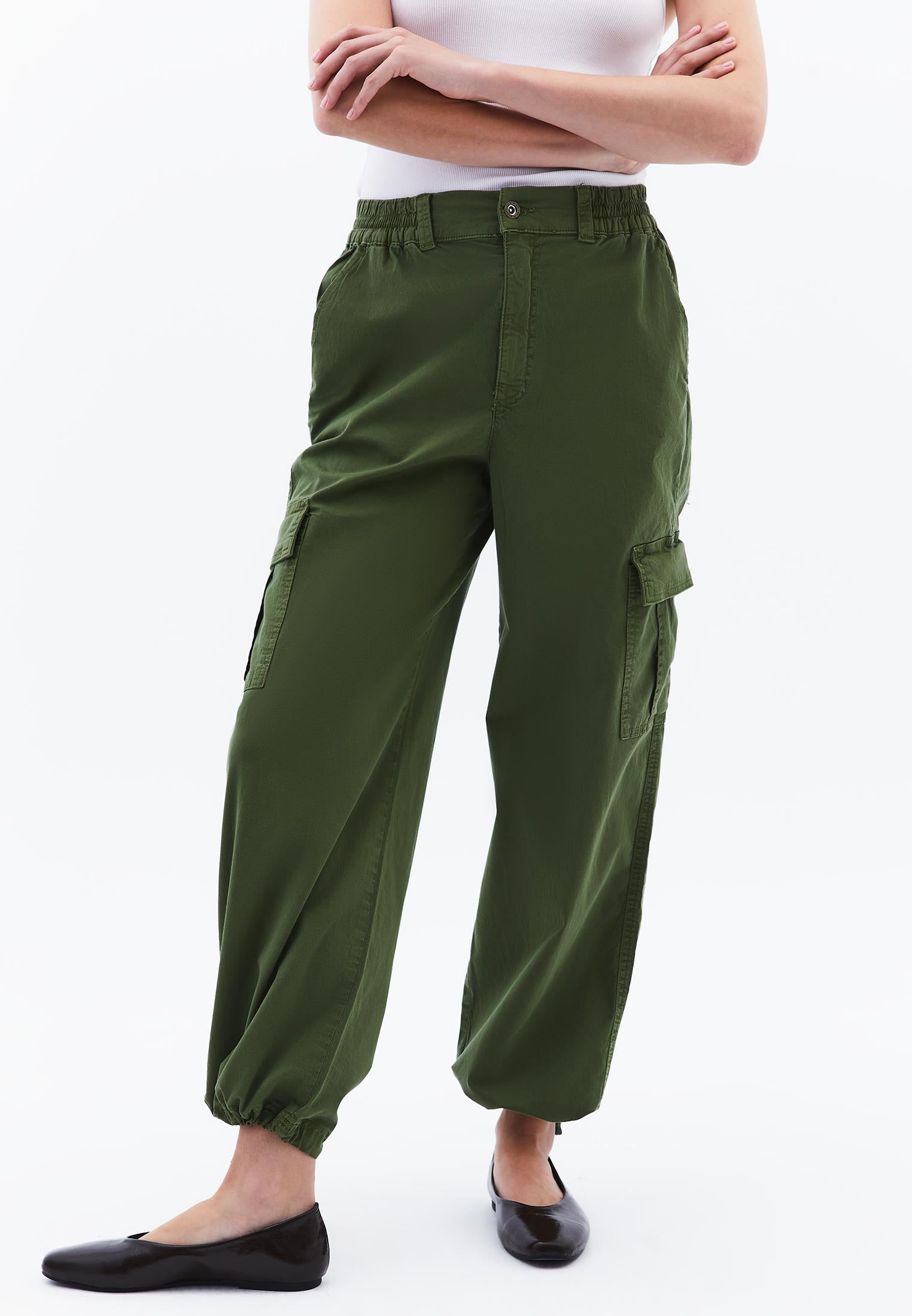 Jogger Pants With Belt Detail - ANTIK CHIVE
