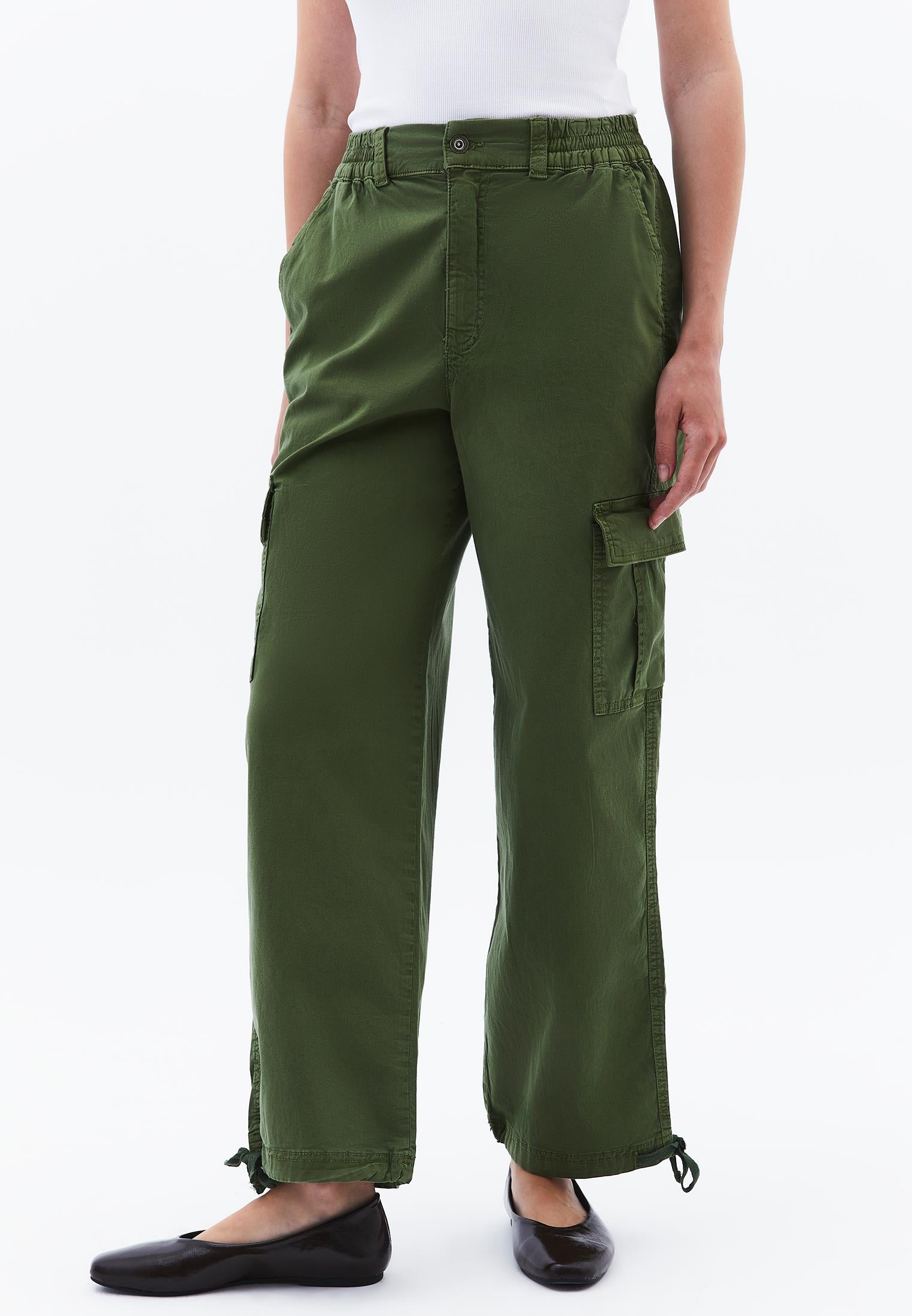 Jogger Pants With Belt Detail - ANTIK CHIVE