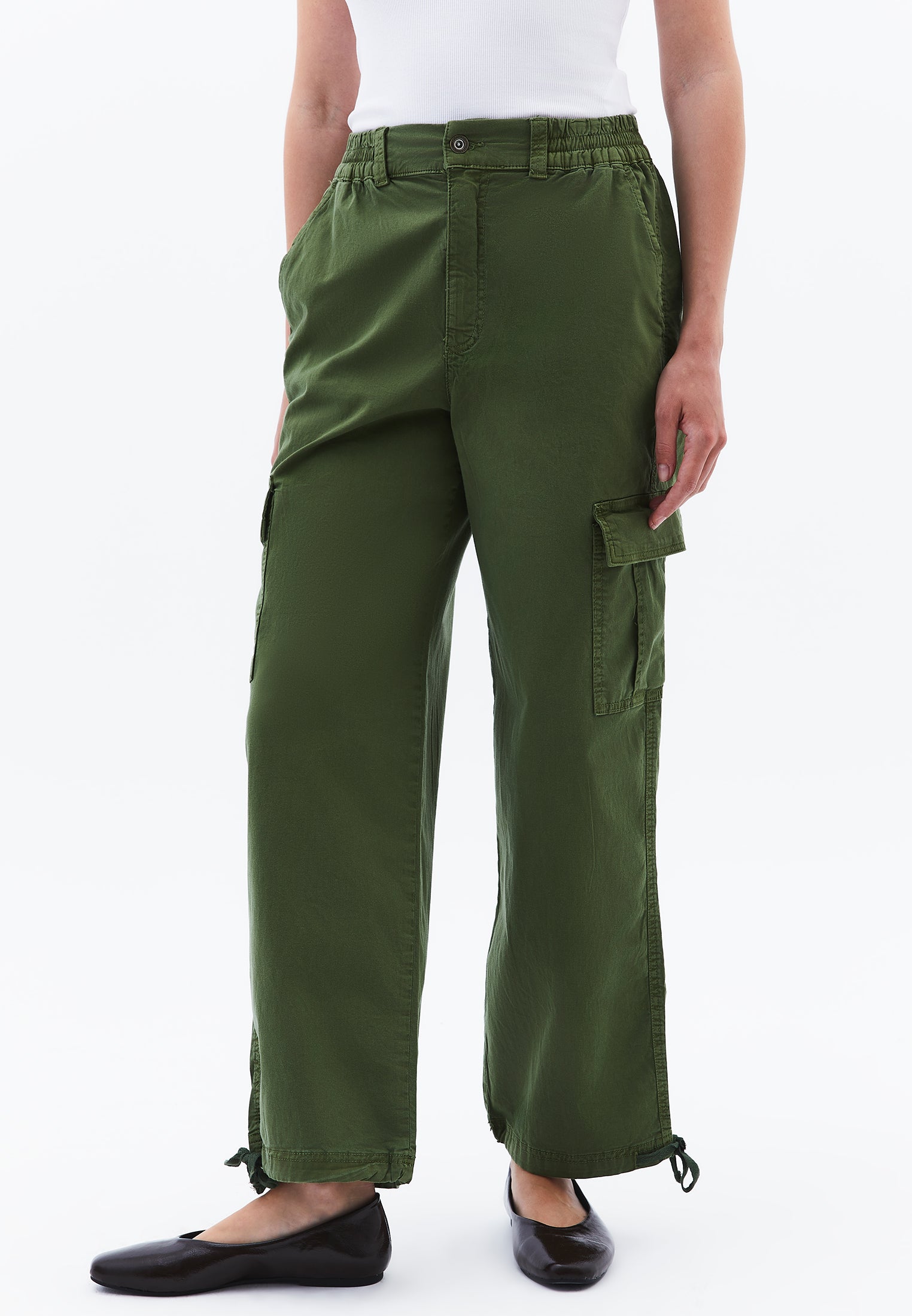Jogger Pants With Belt Detail - ANTIK CHIVE