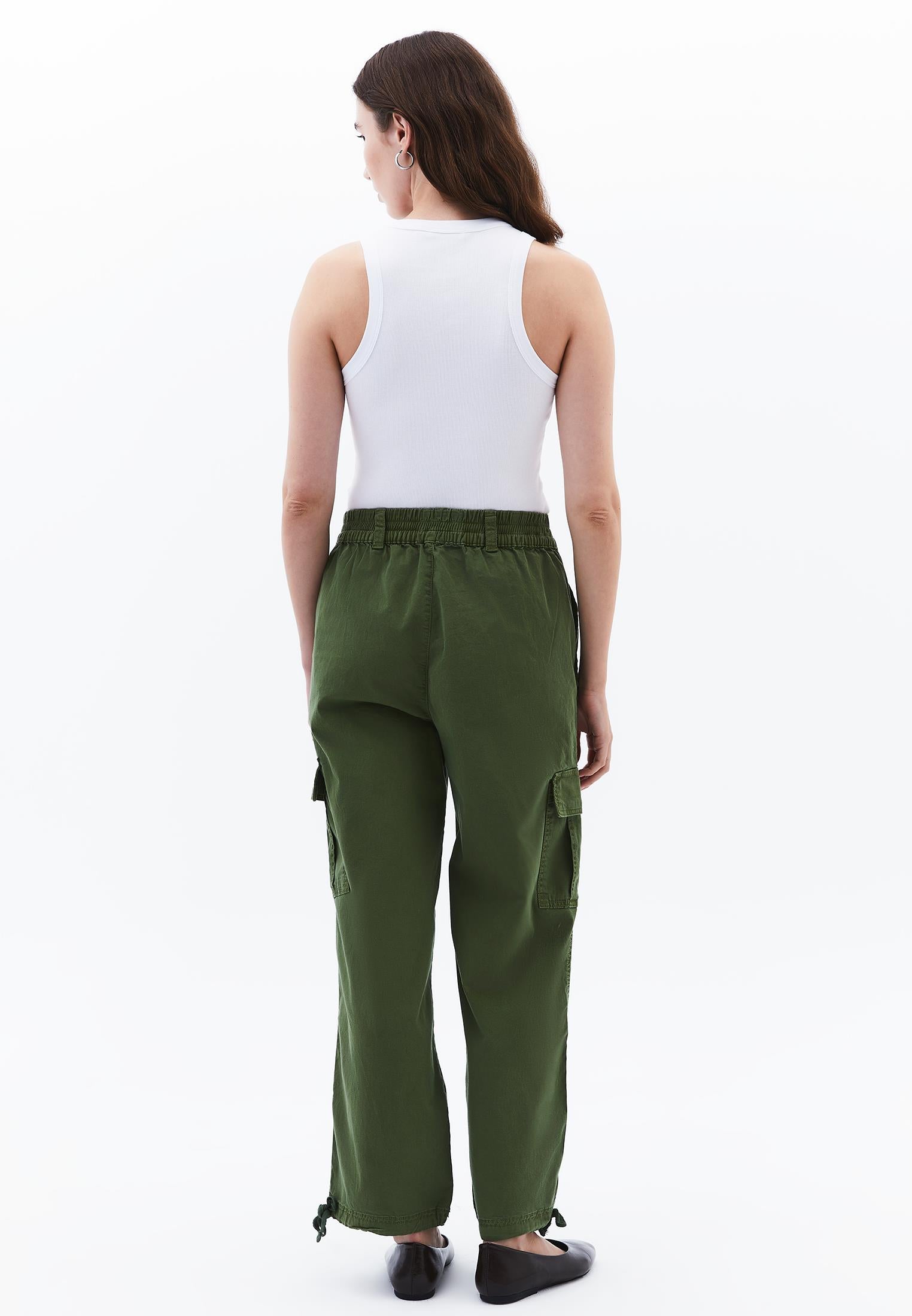 Jogger Pants With Belt Detail - ANTIK CHIVE