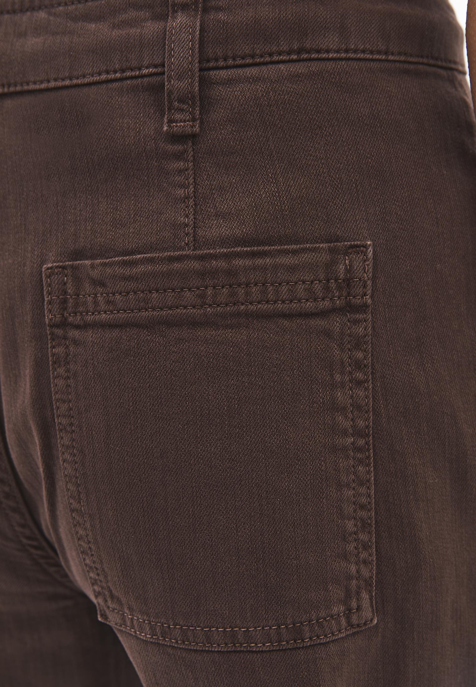 Ultra High Waist Wide Leg Cut Pocket Detailed Cropped Pants - ANTIK CHOCOLATE BROWN