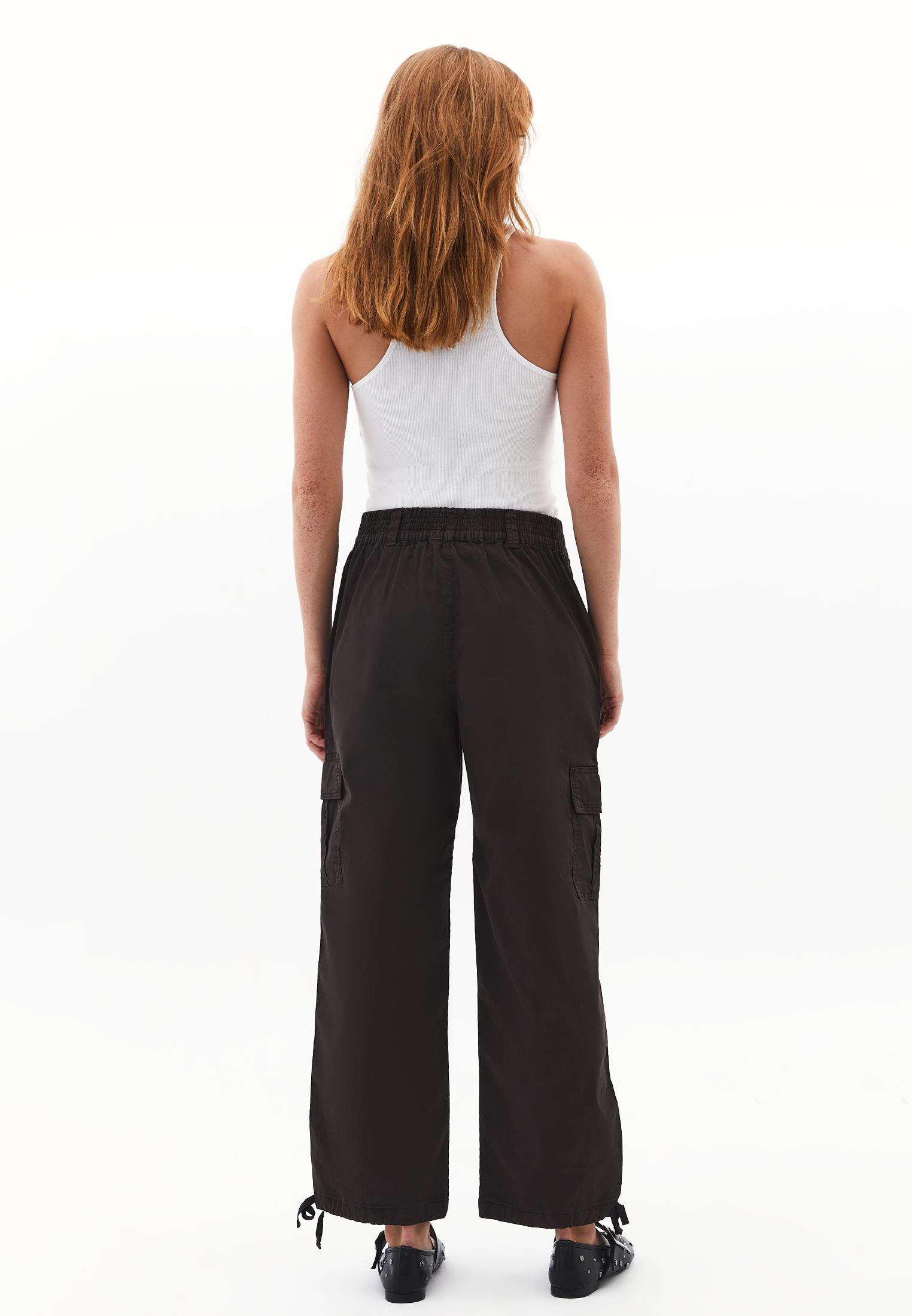 Jogger High Waist Belted Detail Pants - ANTIK CHOCOLATE TORTE