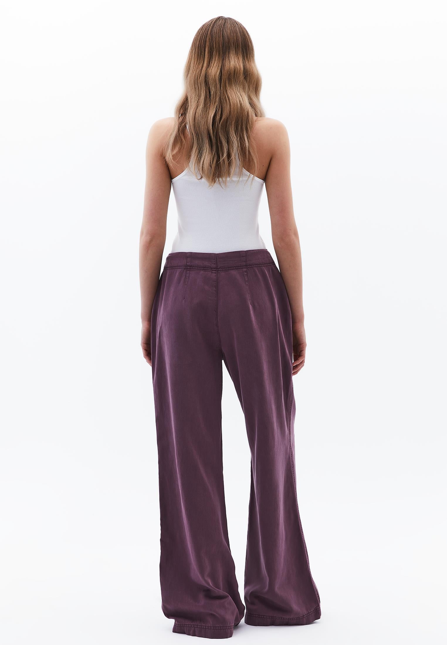Women Bottom Wear Wide Leg Pants - ANTIK CRUSHED VIOLETS