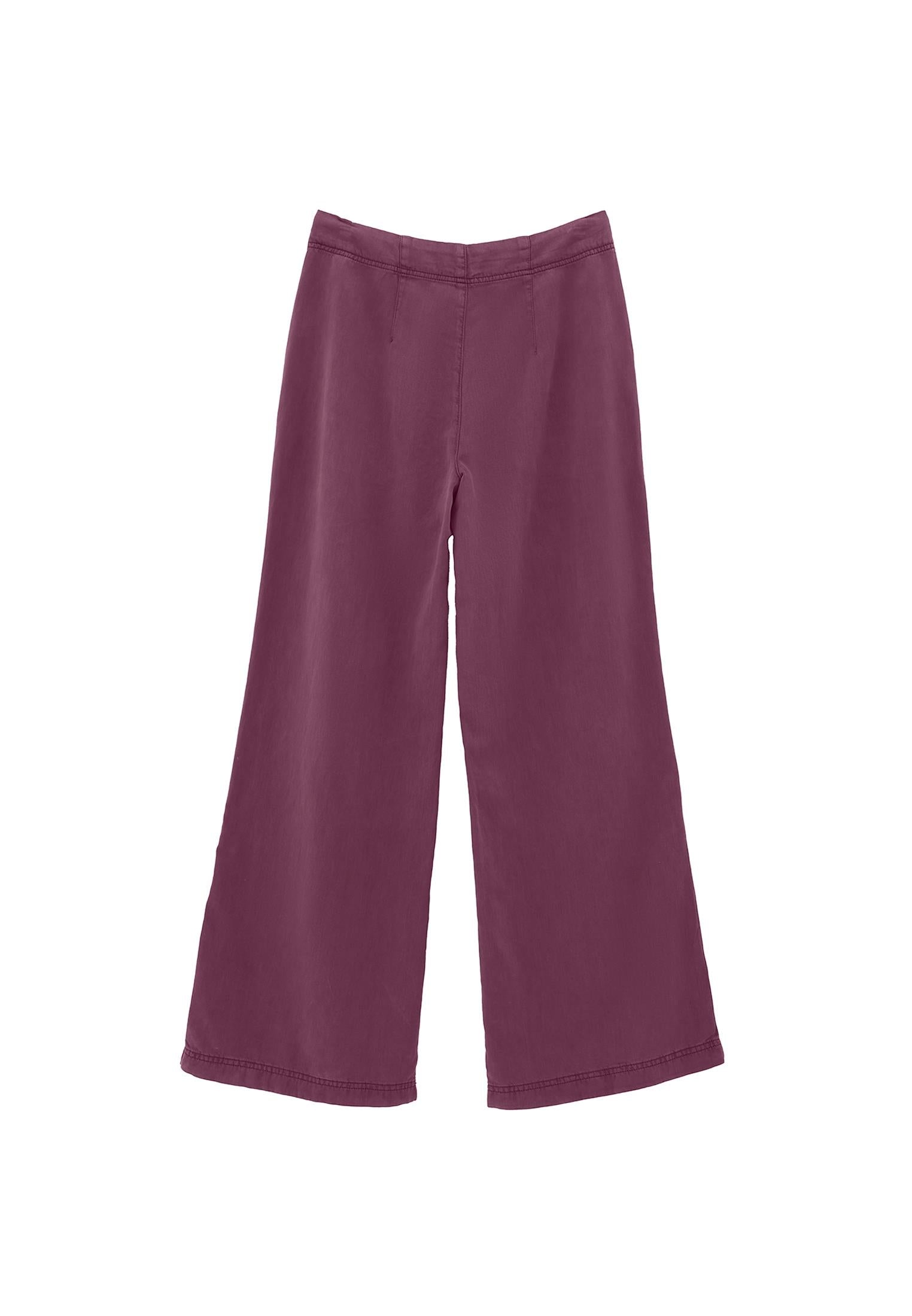 Wide Leg Normal Waist Trousers With Pocket Detail - ANTIK CRUSHED VIOLETS