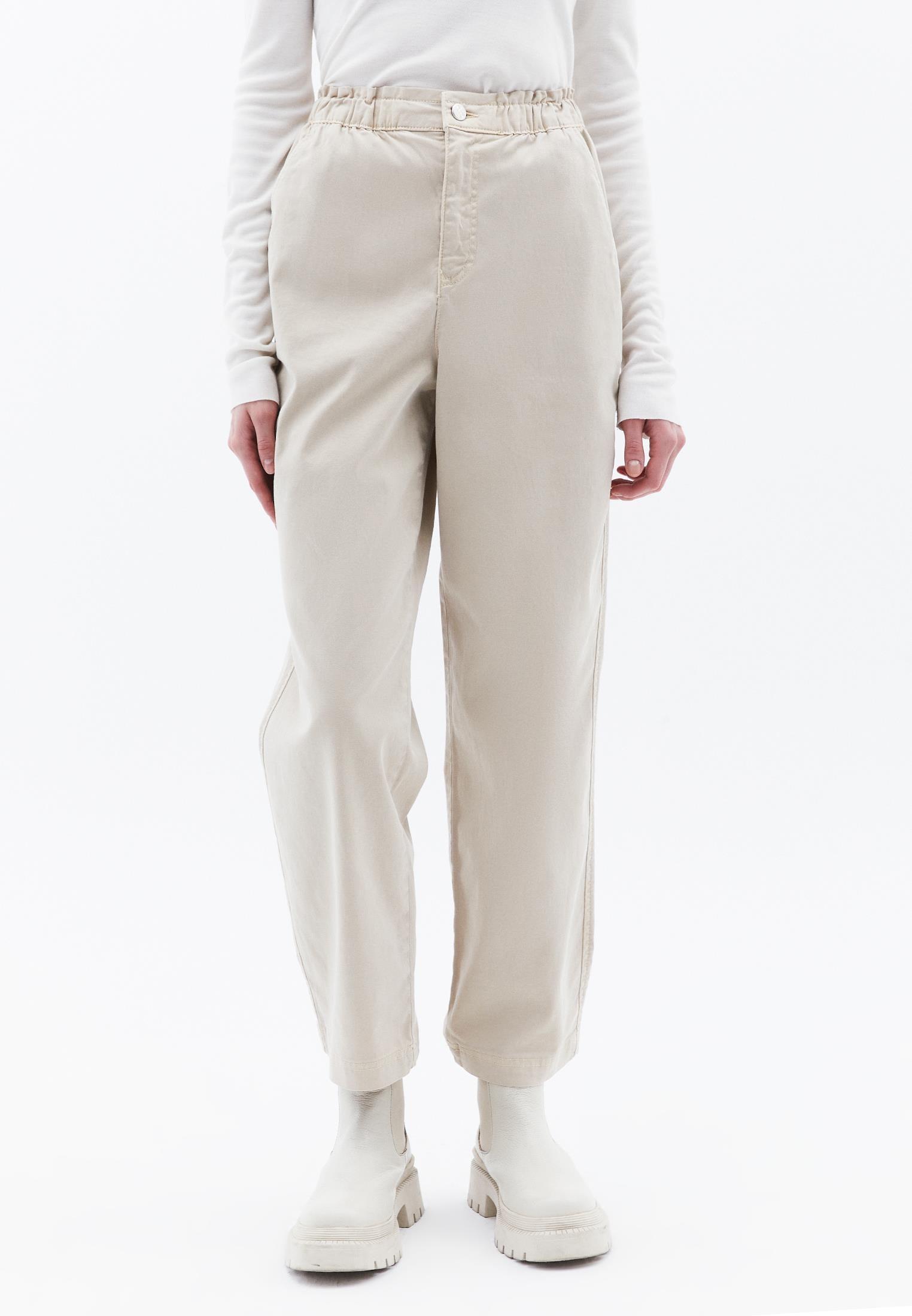 High Waist Carrot Pants - ANTIK FEATHER GRAY