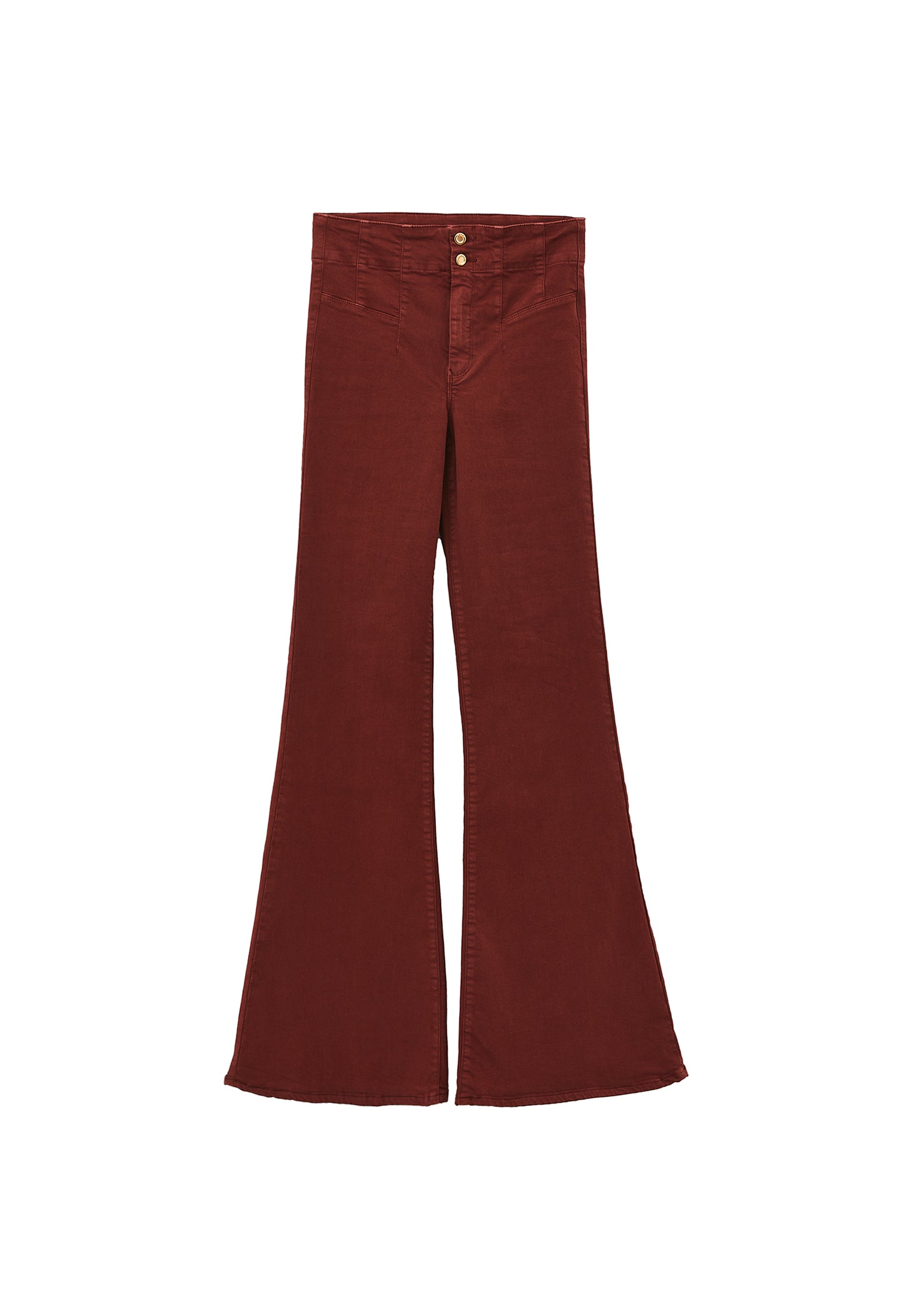 Standard Length Ultra High Waist Flared Pants - ANTIK FIRED BRICK