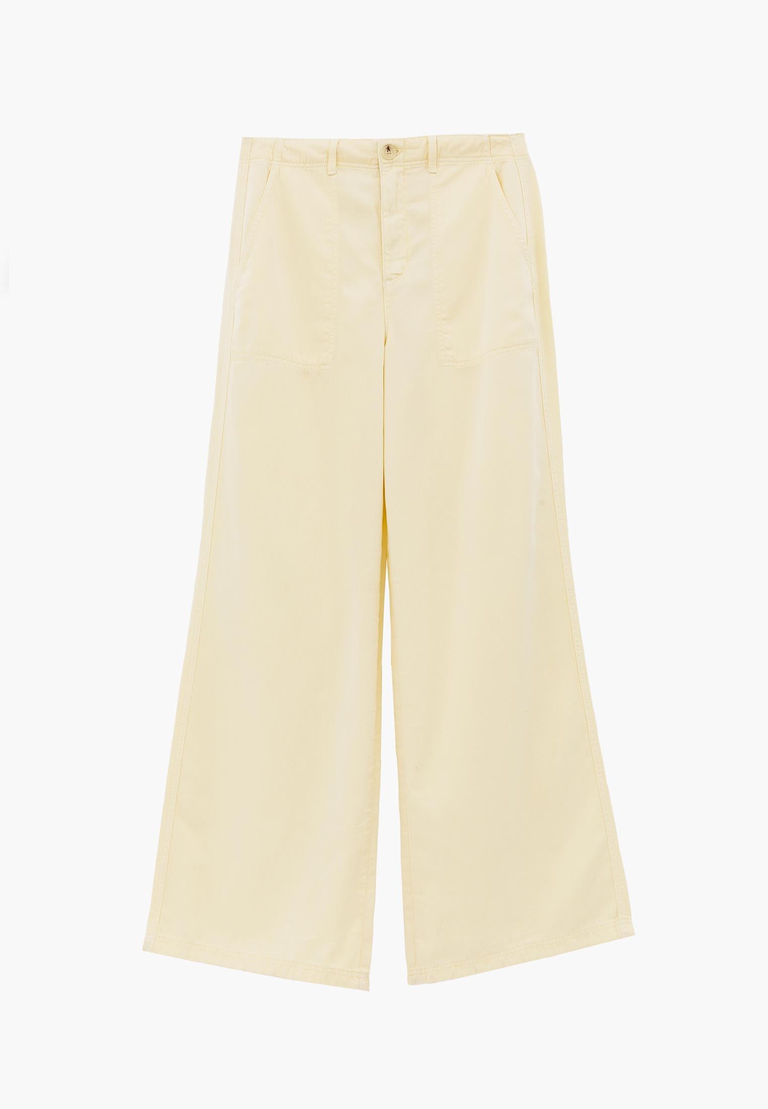 High Waist Pocket Detailed Wide Leg Pants - ANTIK FLAN