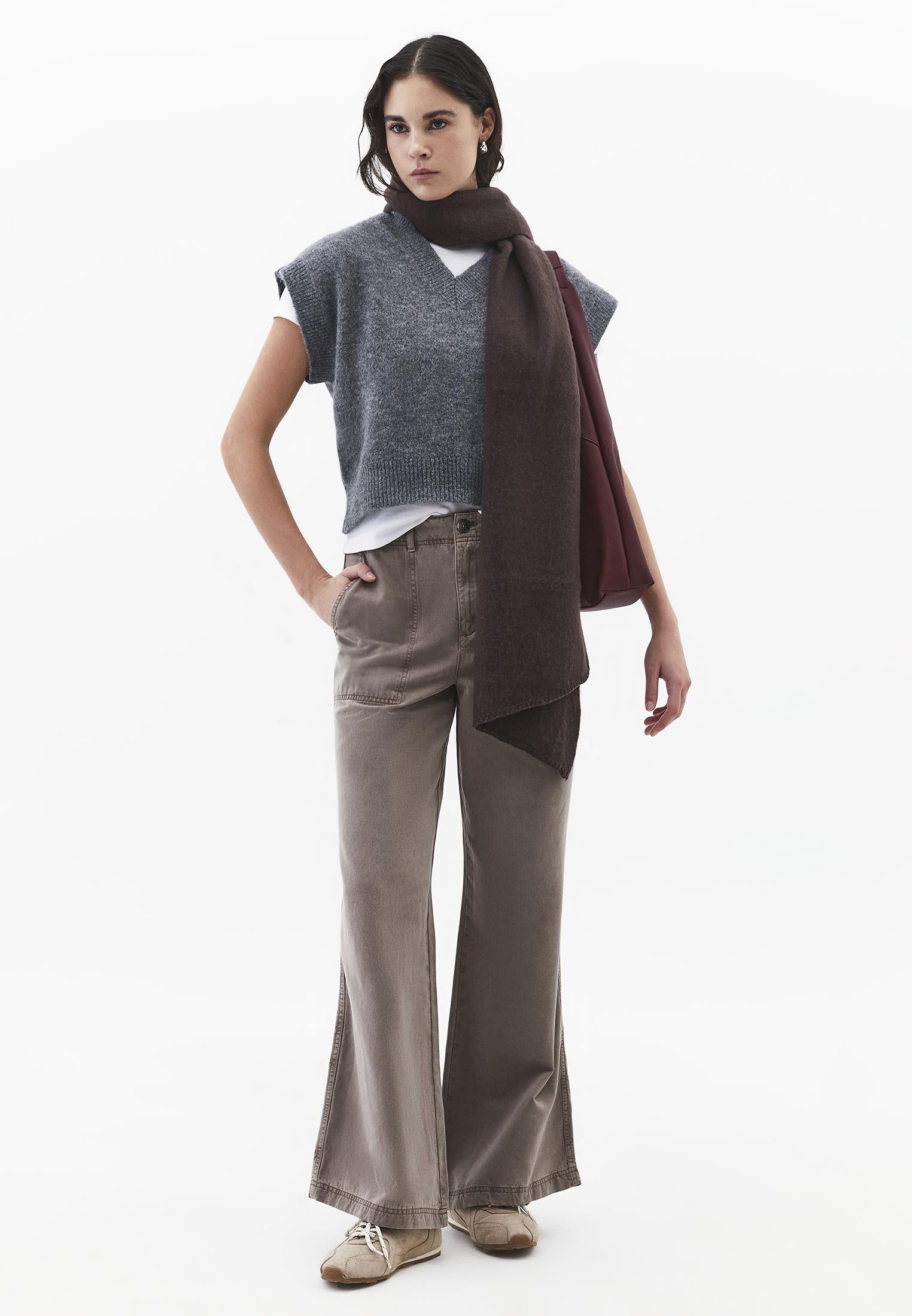High Waist Wide Leg Woven Pants - ANTIK MOON ROCK