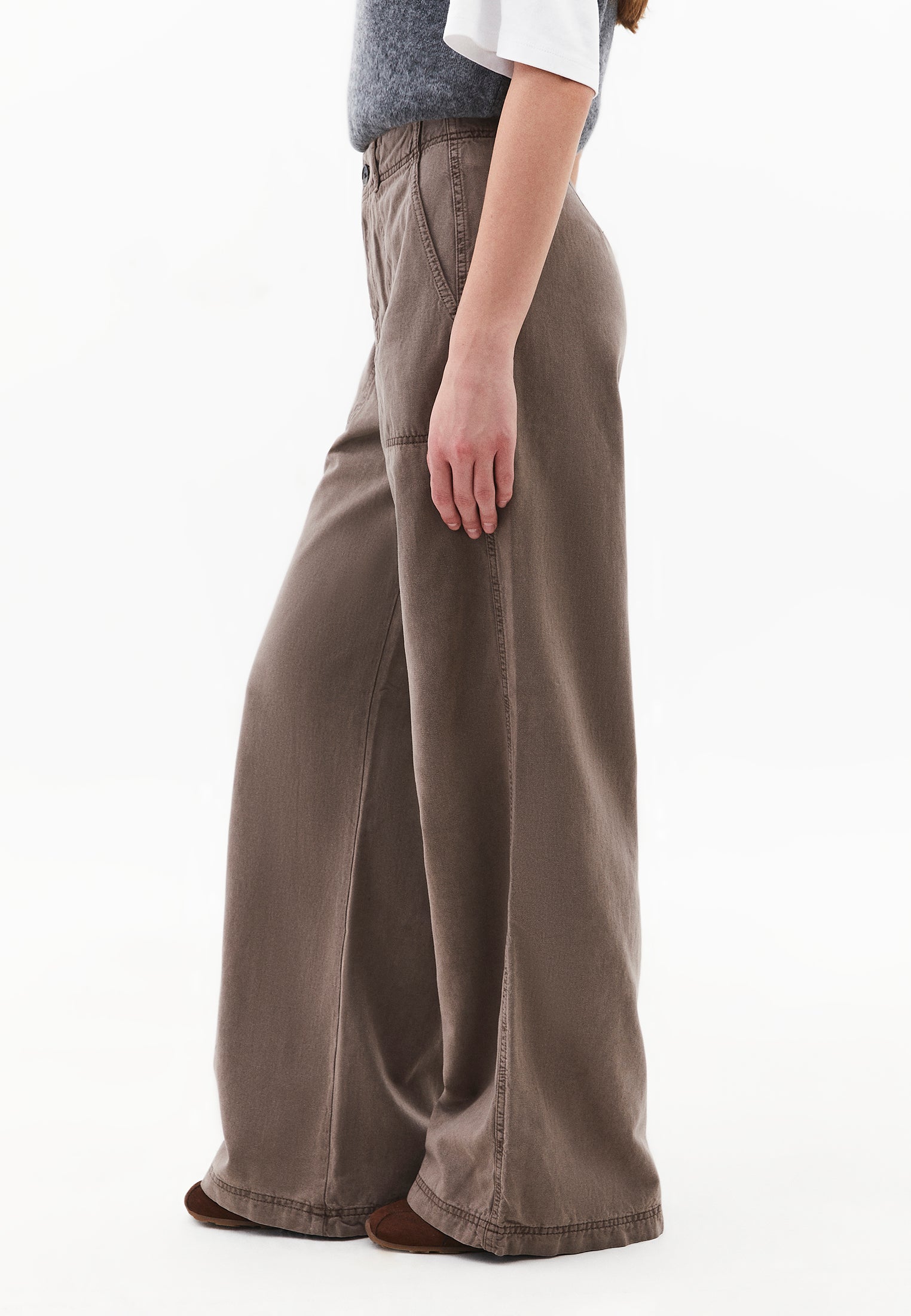 Wide Leg High Waist Pants - ANTIK MOON ROCK