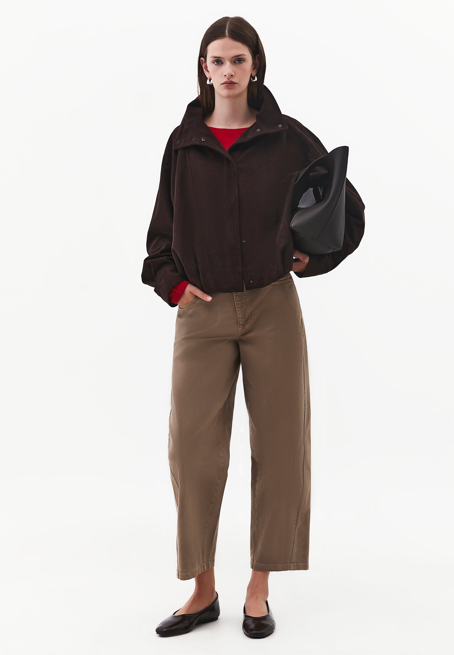 Barrel Leg Trousers - ANTIK ROASTED CASHEW