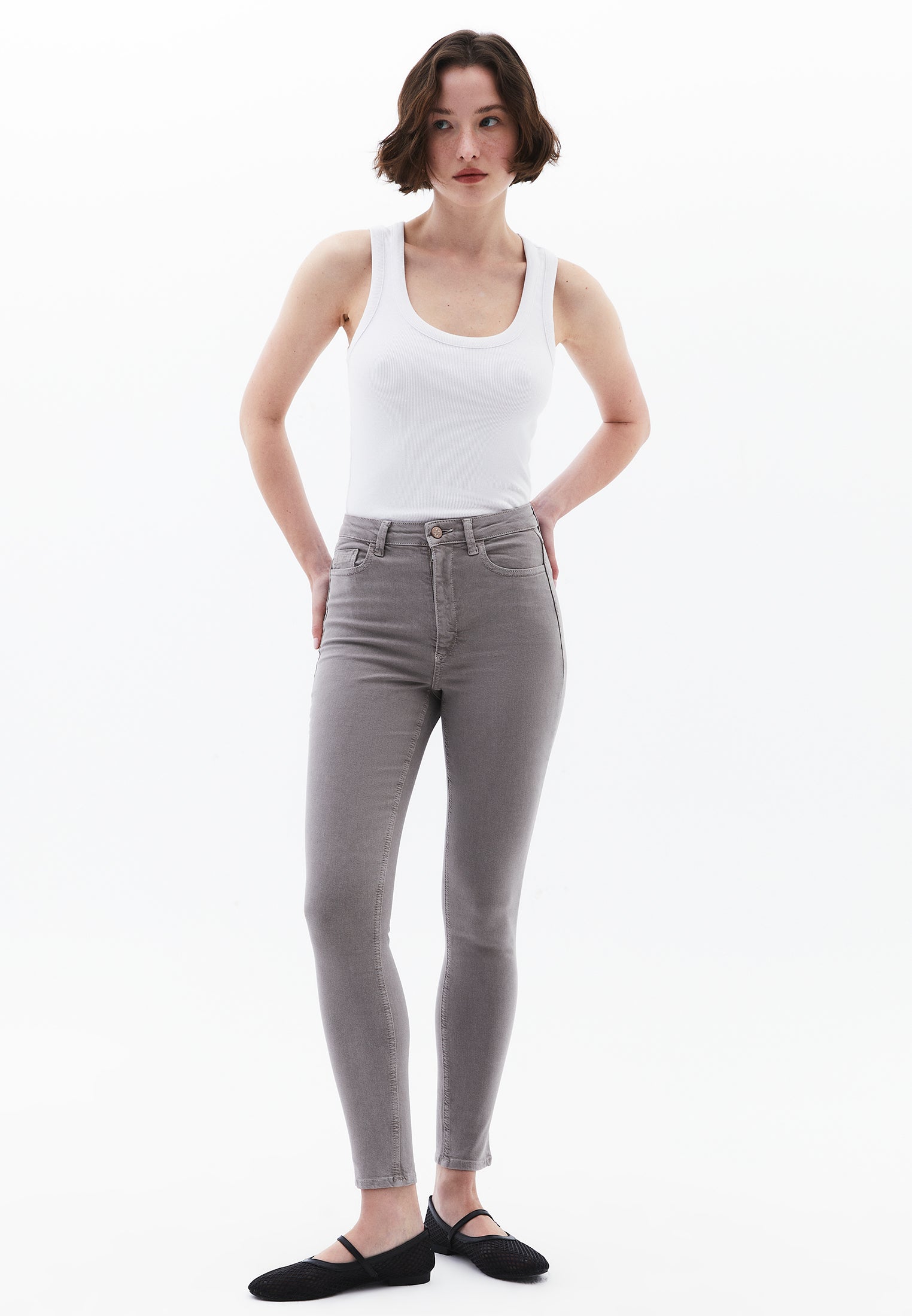 High Waist Skinny Standard Trousers - ANTIK ROCK RIDGE