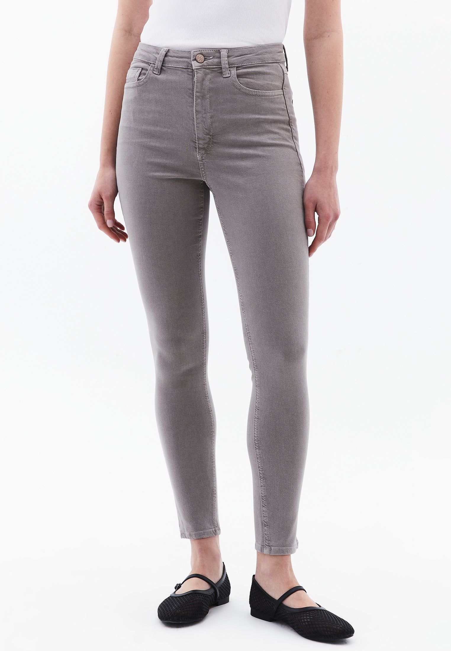 High Waist Skinny Standard Trousers - ANTIK ROCK RIDGE