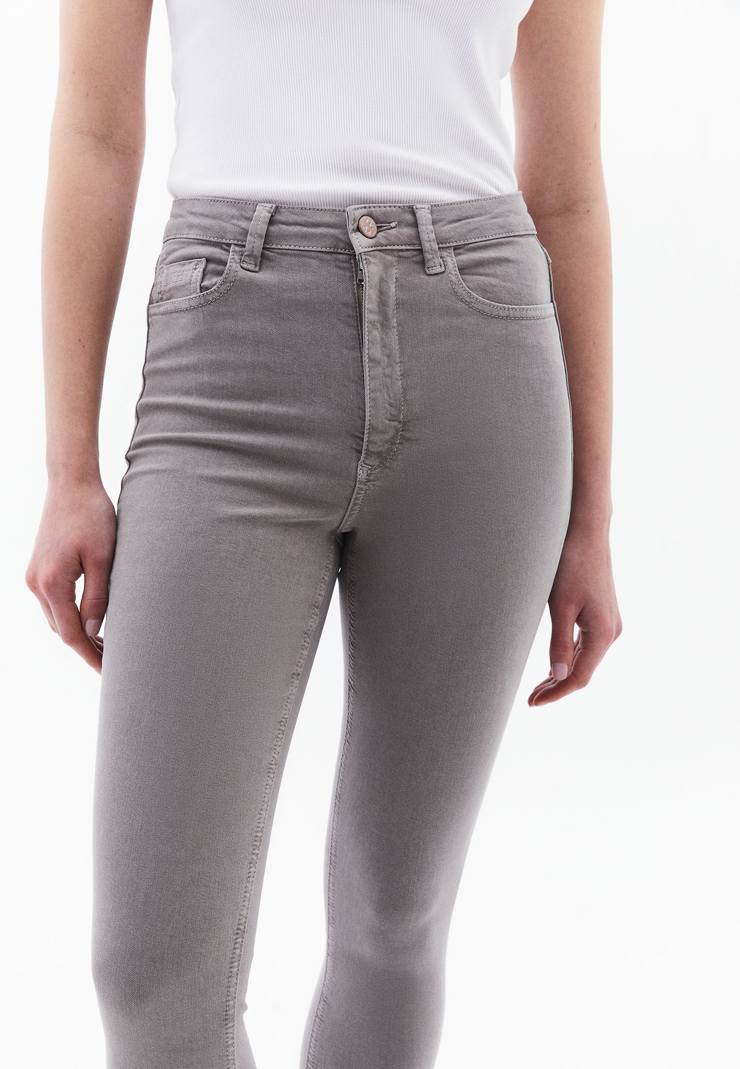 High Waist Skinny Standard Trousers - ANTIK ROCK RIDGE