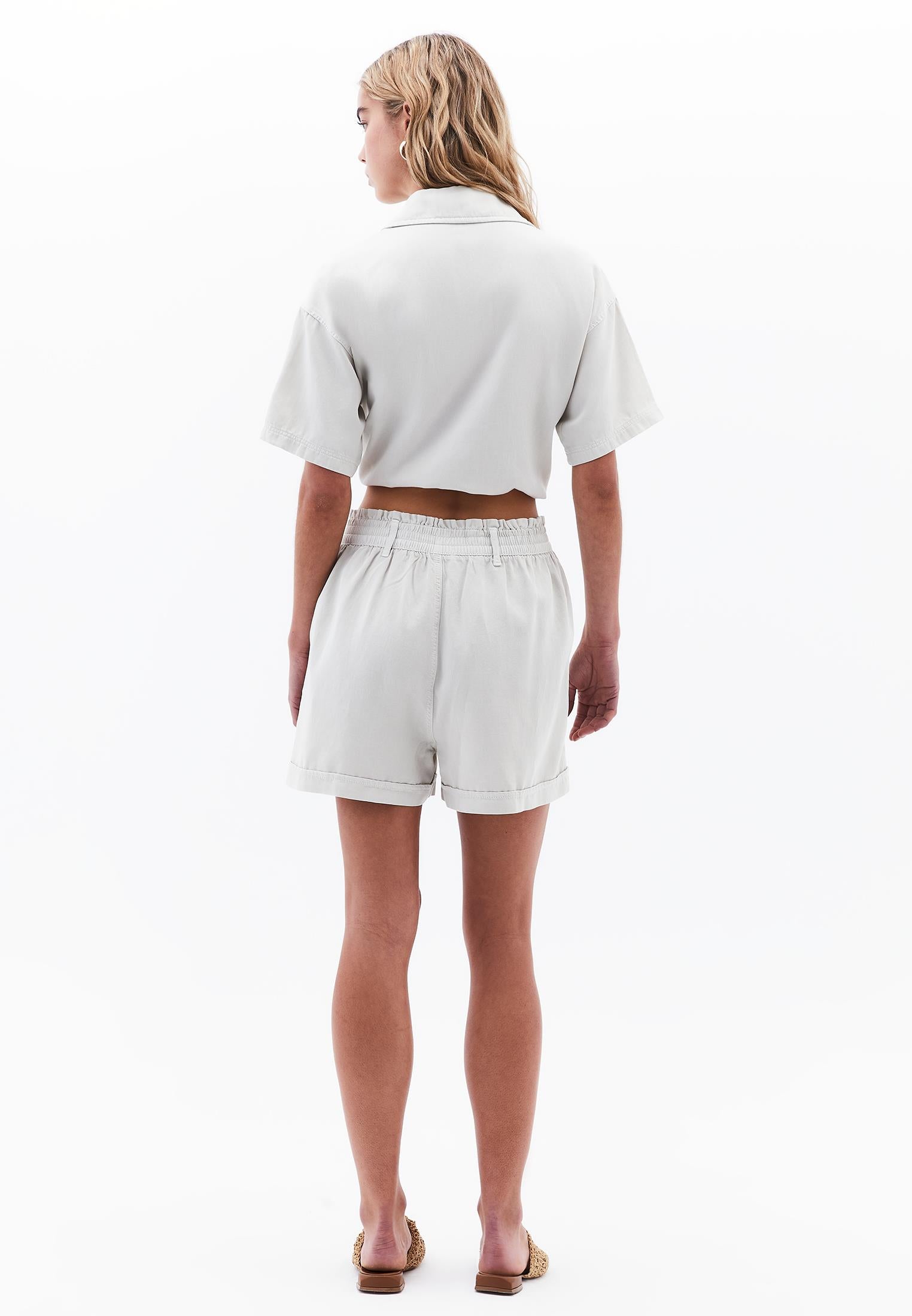 High Waist Short Shorts - ANTIK SILVER BIRCH