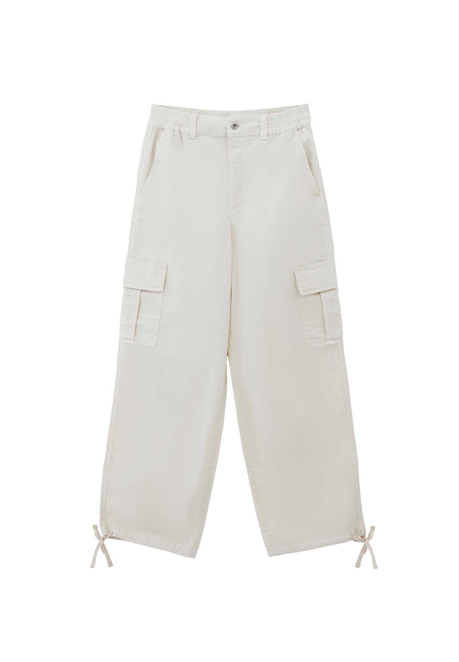 Jogger Pants With Belt Detail - ANTIK SILVER BIRCH