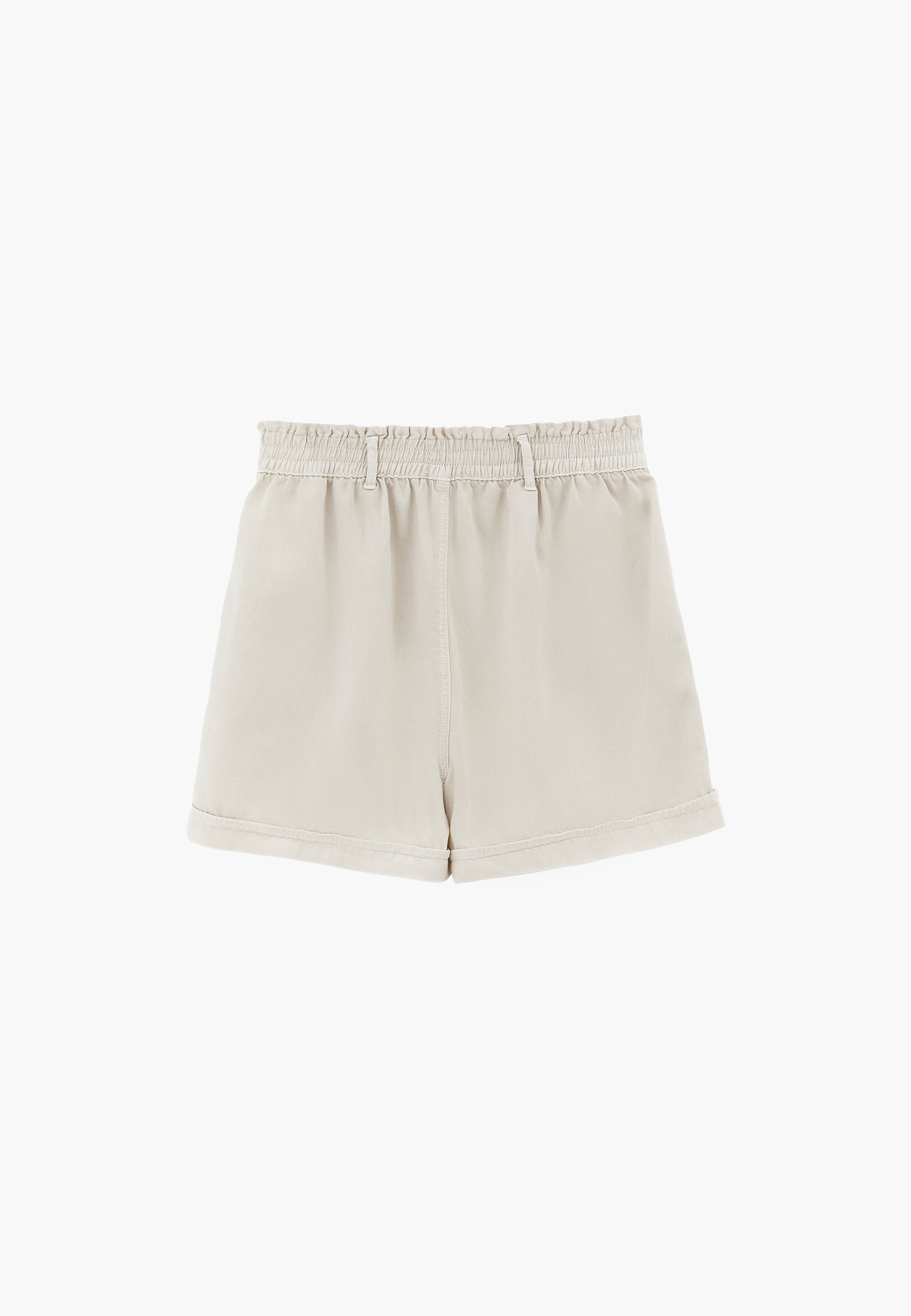 High Waist Elastic Shorts - ANTIK SILVER BIRCH