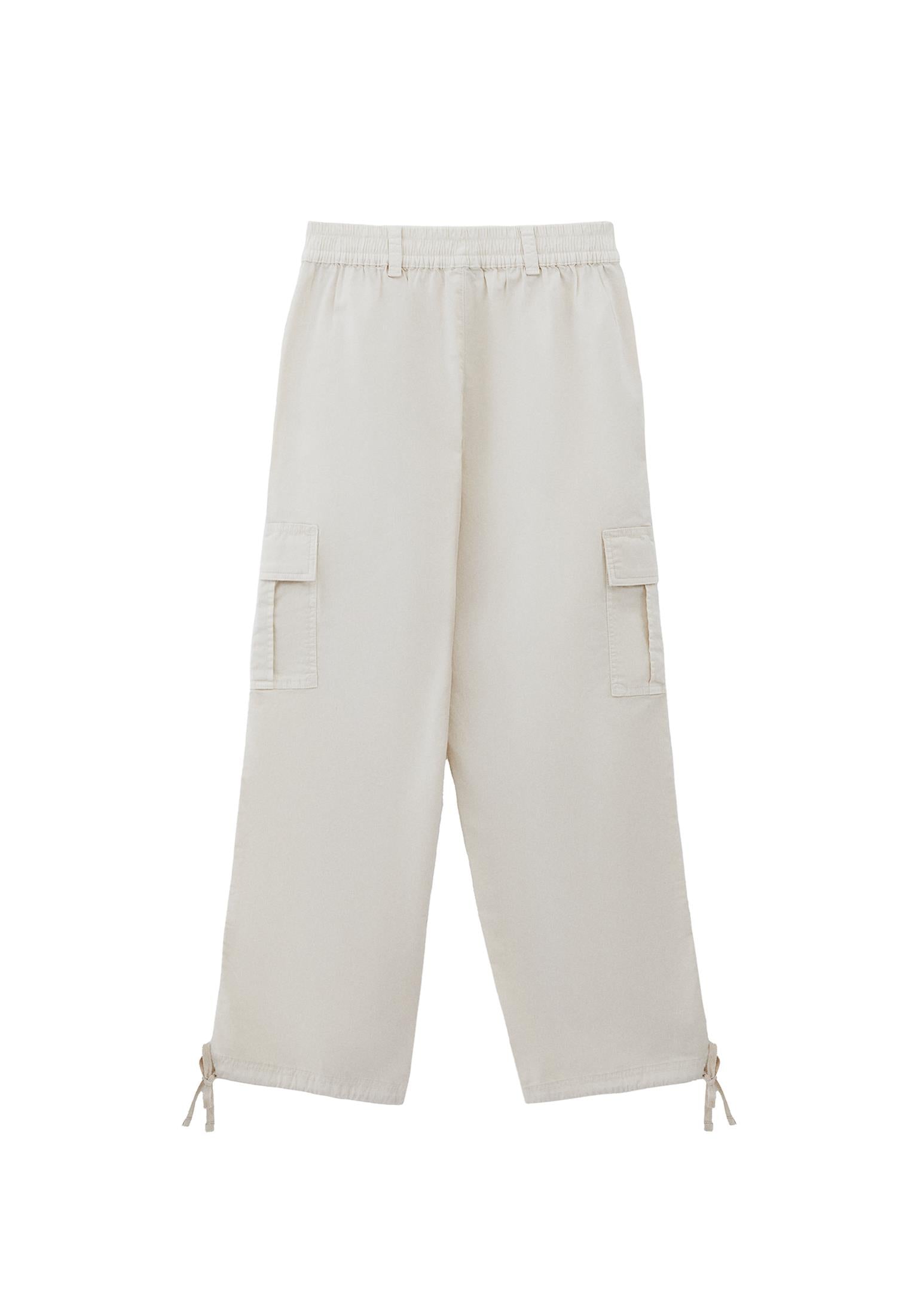 Jogger Pants With Belt Detail - ANTIK SILVER BIRCH