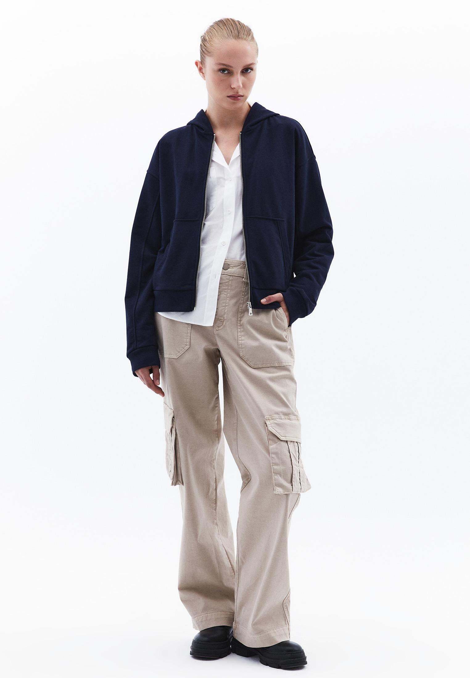 Straight Leg Mid Waist Pocket Detailed Trousers - ANTIK SIMPLY TAUPE