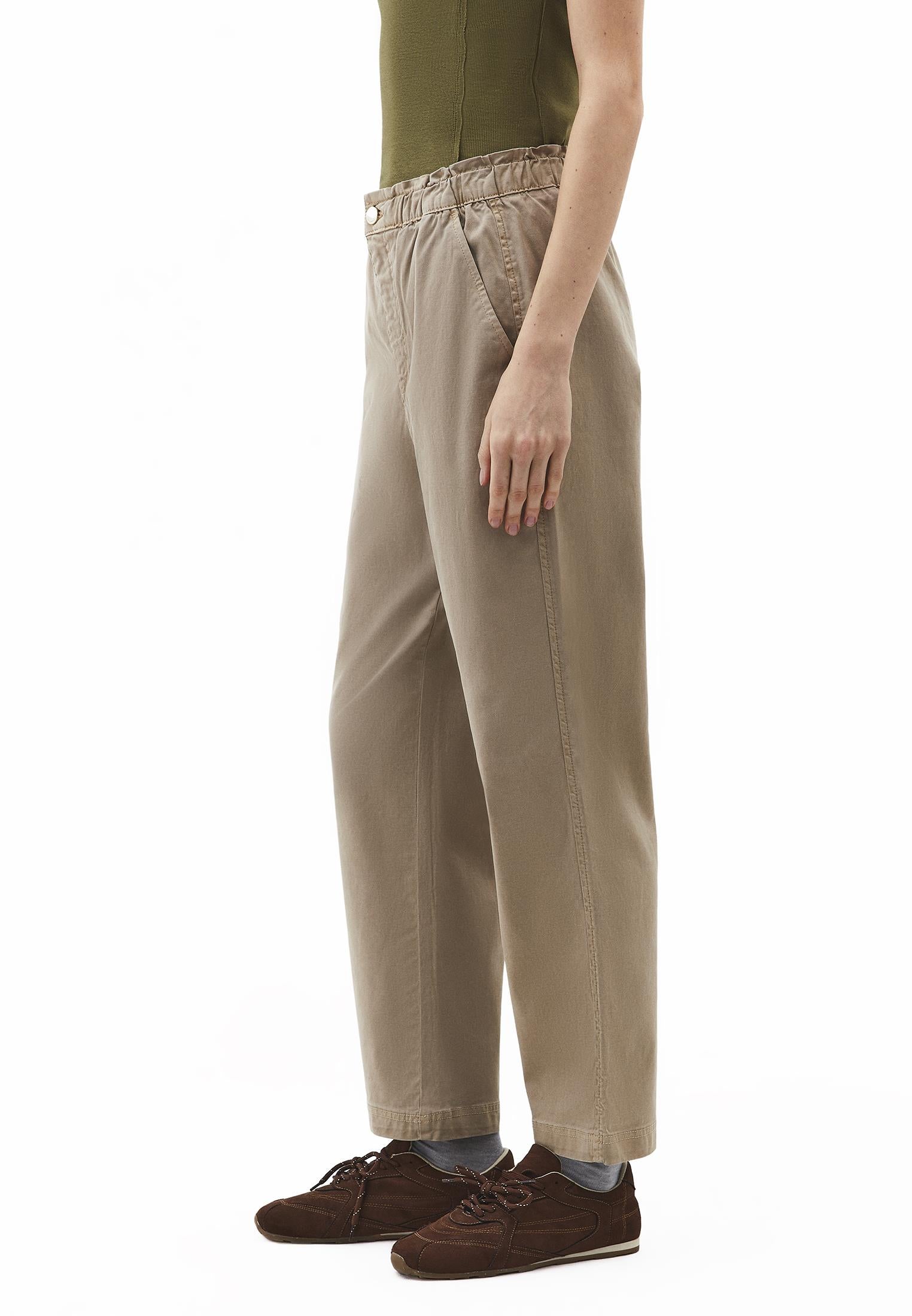 High Waist Carrot Pants - ANTIK SIMPLY TAUPE