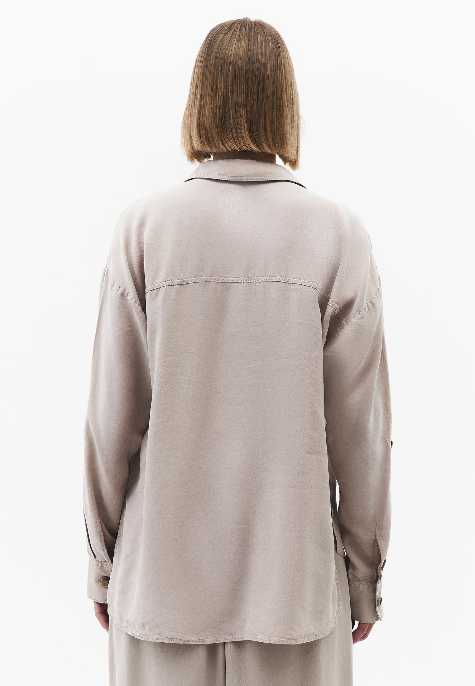 Oversize Pocketed Shirt - ANTIK SIMPLY TAUPE