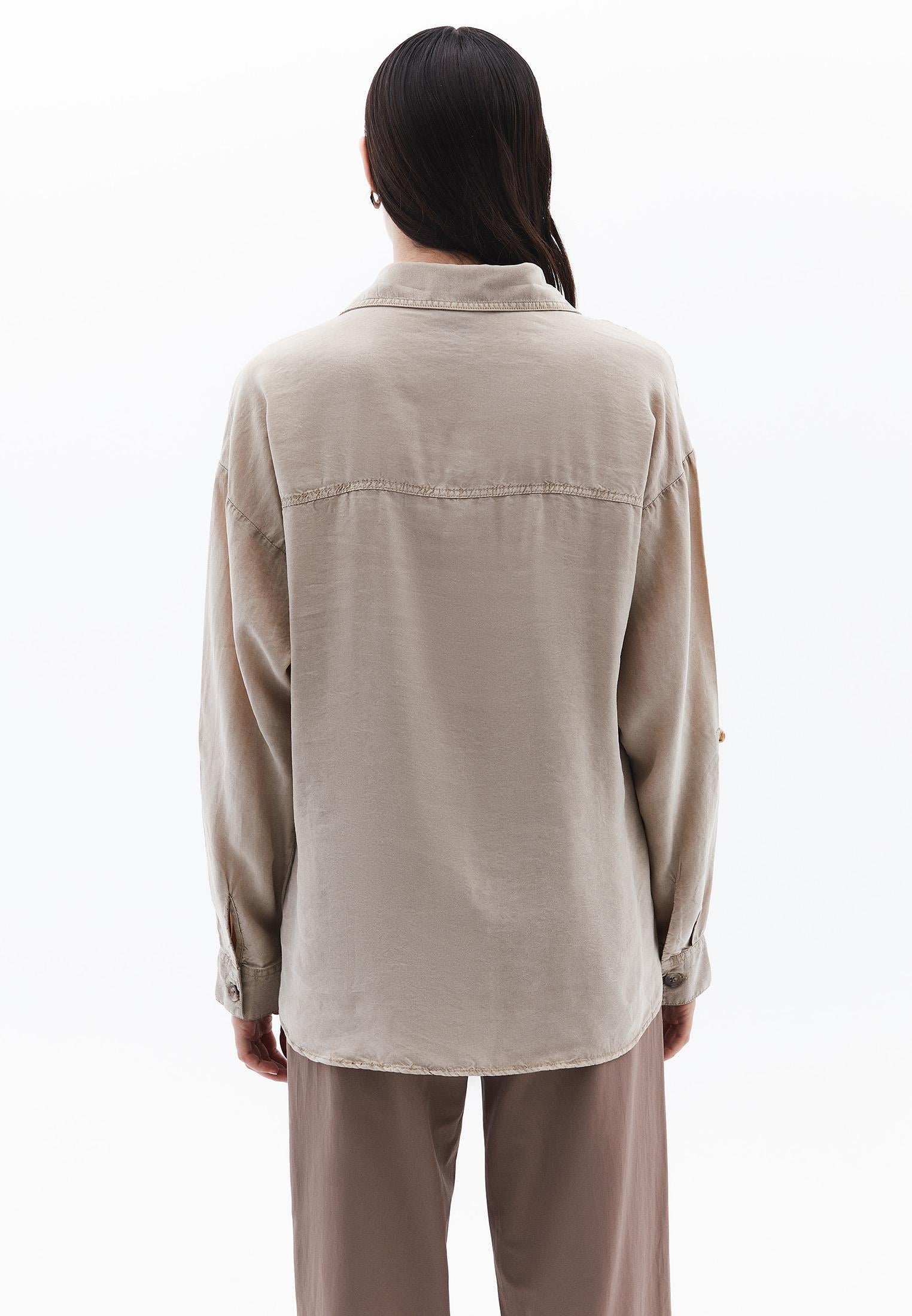 Oversize Long Sleeve Shirt - ANTIK SIMPLY TAUPE